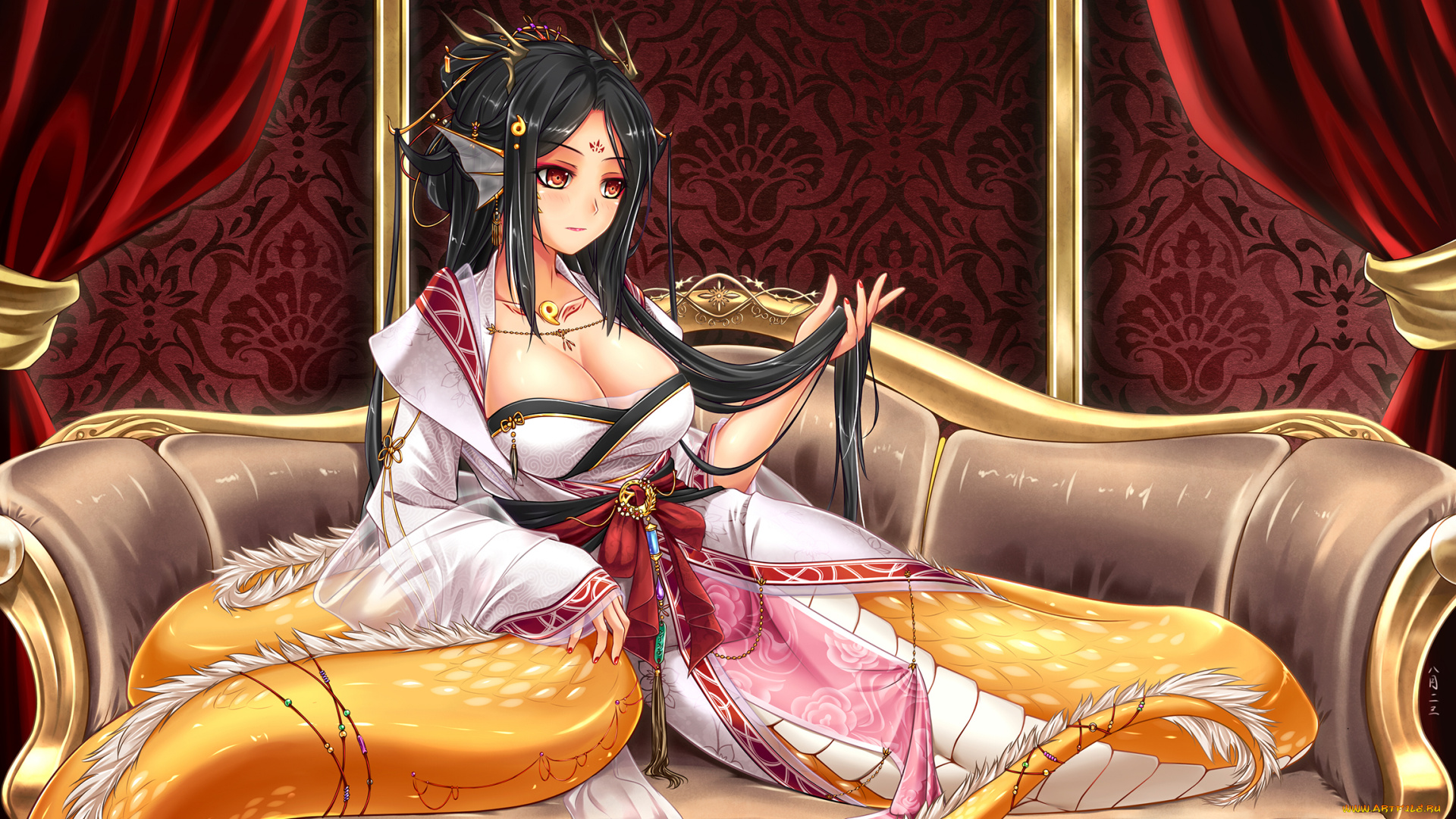 аниме, животные, , существа, девушка