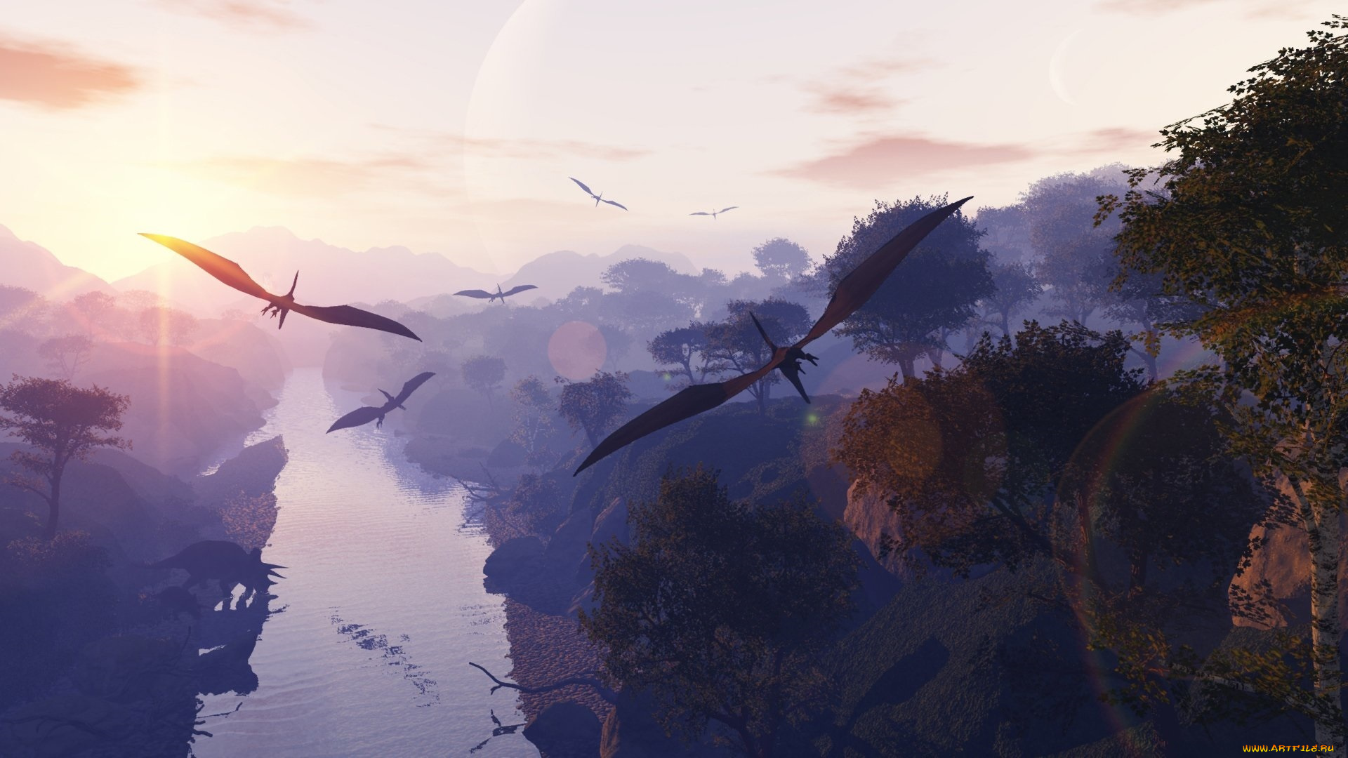 фэнтези, драконы, крылья, динозавры, птеродактили