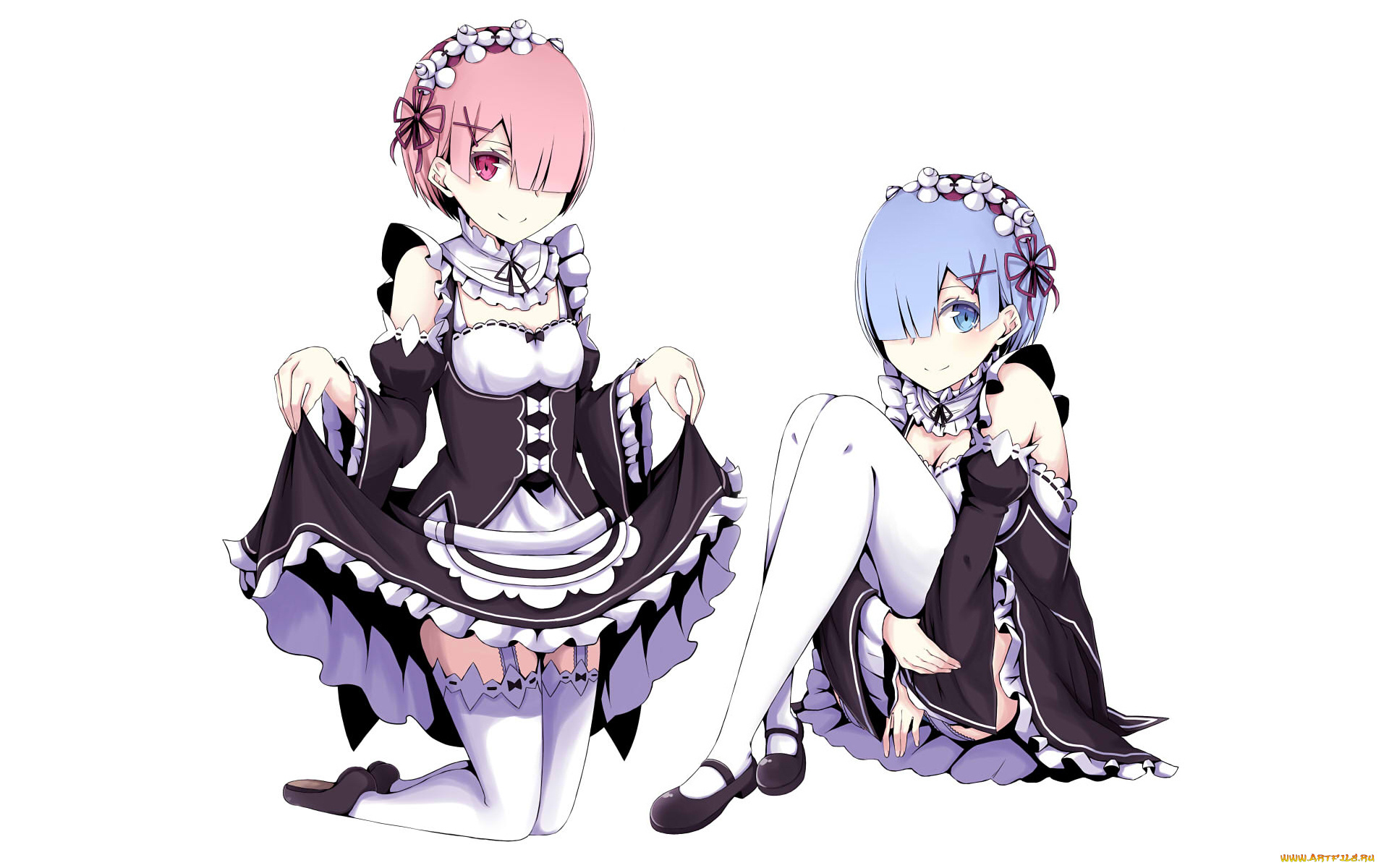 аниме, re, , zero, kara, hajimeru, isekai, seikatsu, фон, взгляд, девушки