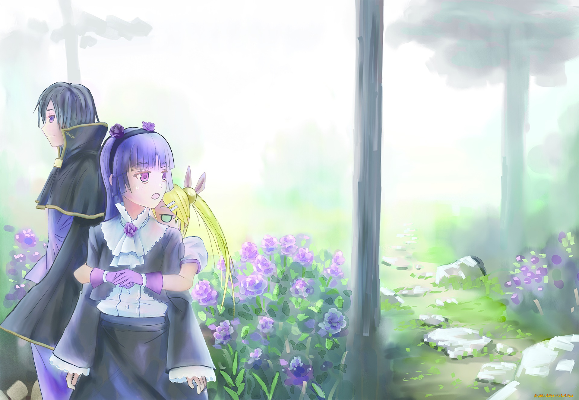 аниме, oreimo, взгляд, девушка, фон