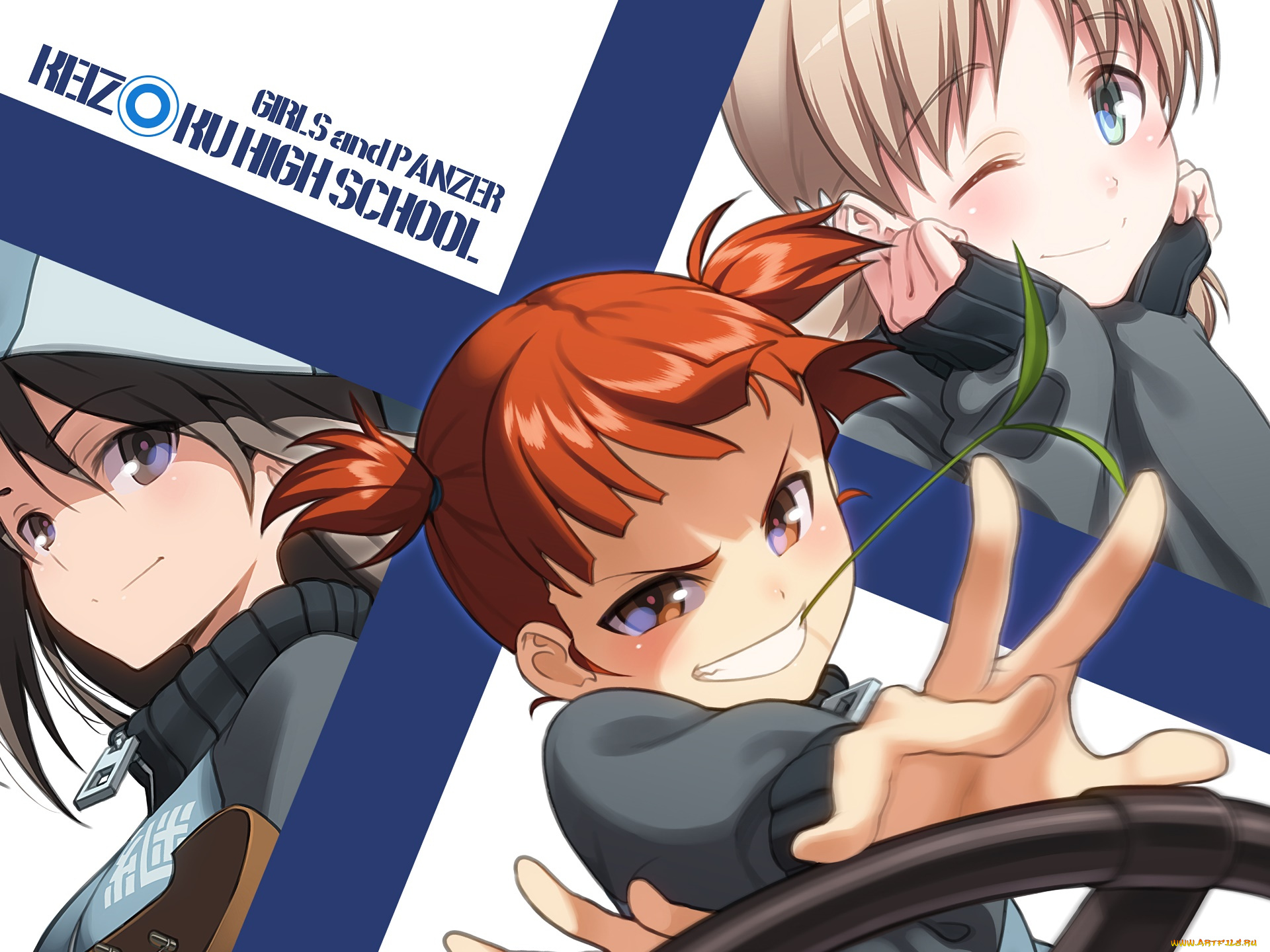 аниме, girls, und, panzer, фон, взгляд, девушка