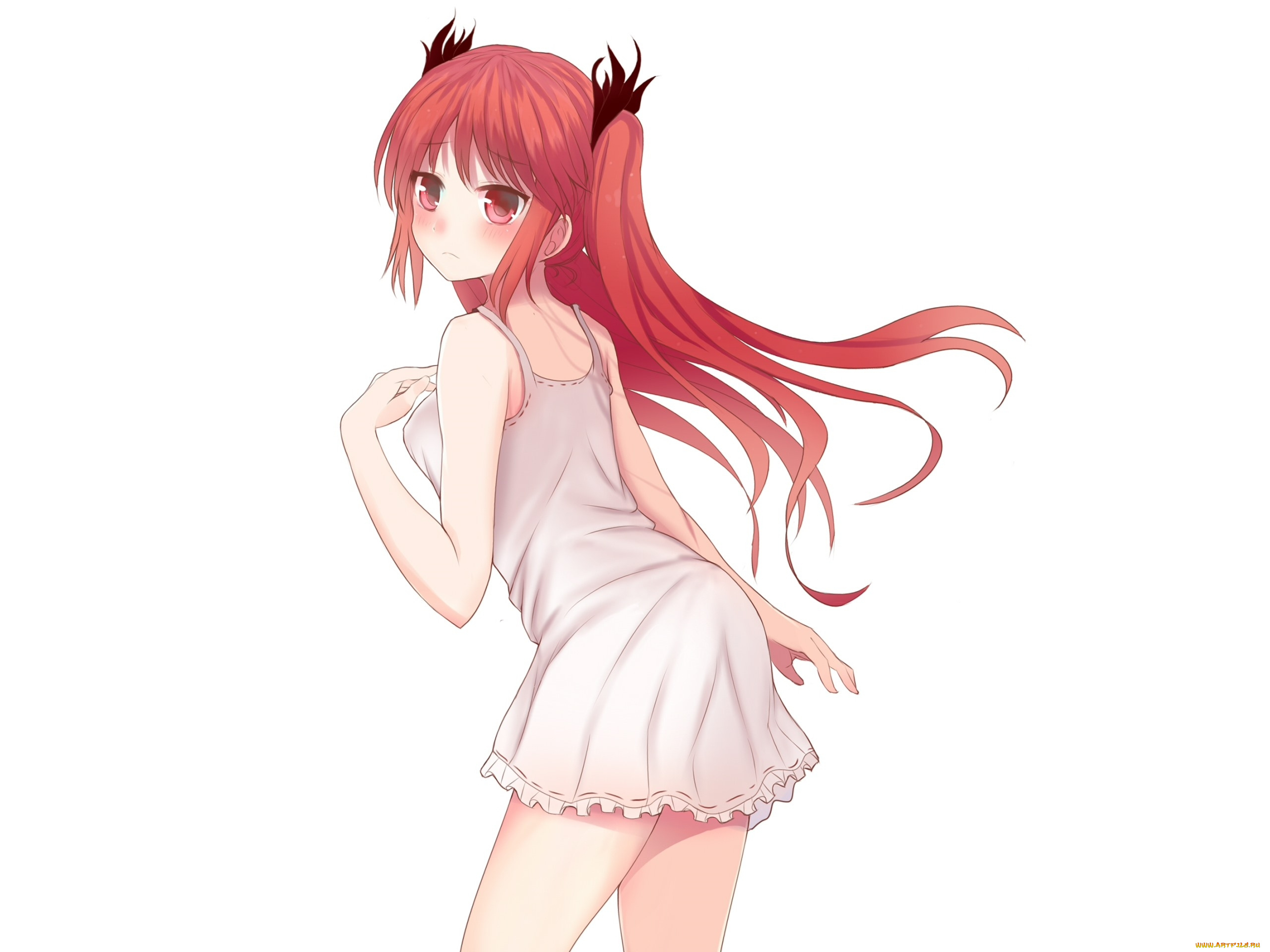 аниме, unknown, , другое, девушка, взгляд, фон