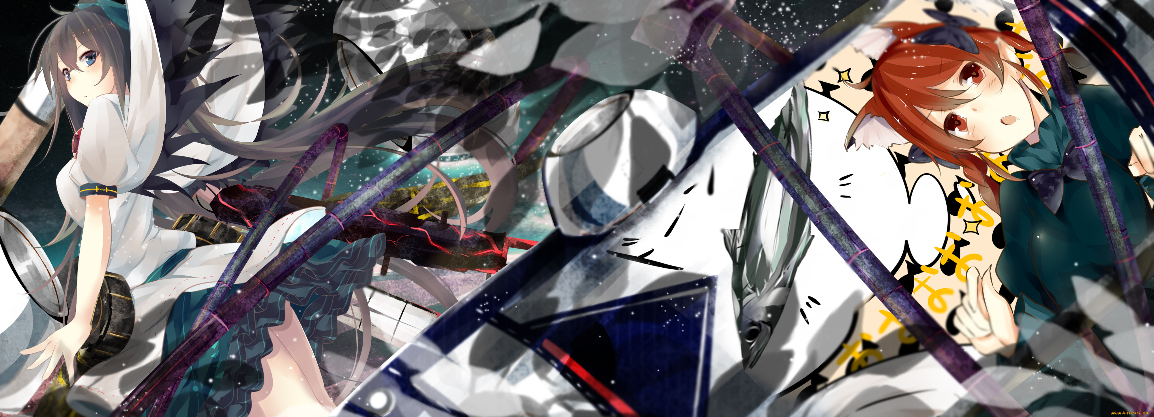 аниме, touhou, фон, девушка, взгляд