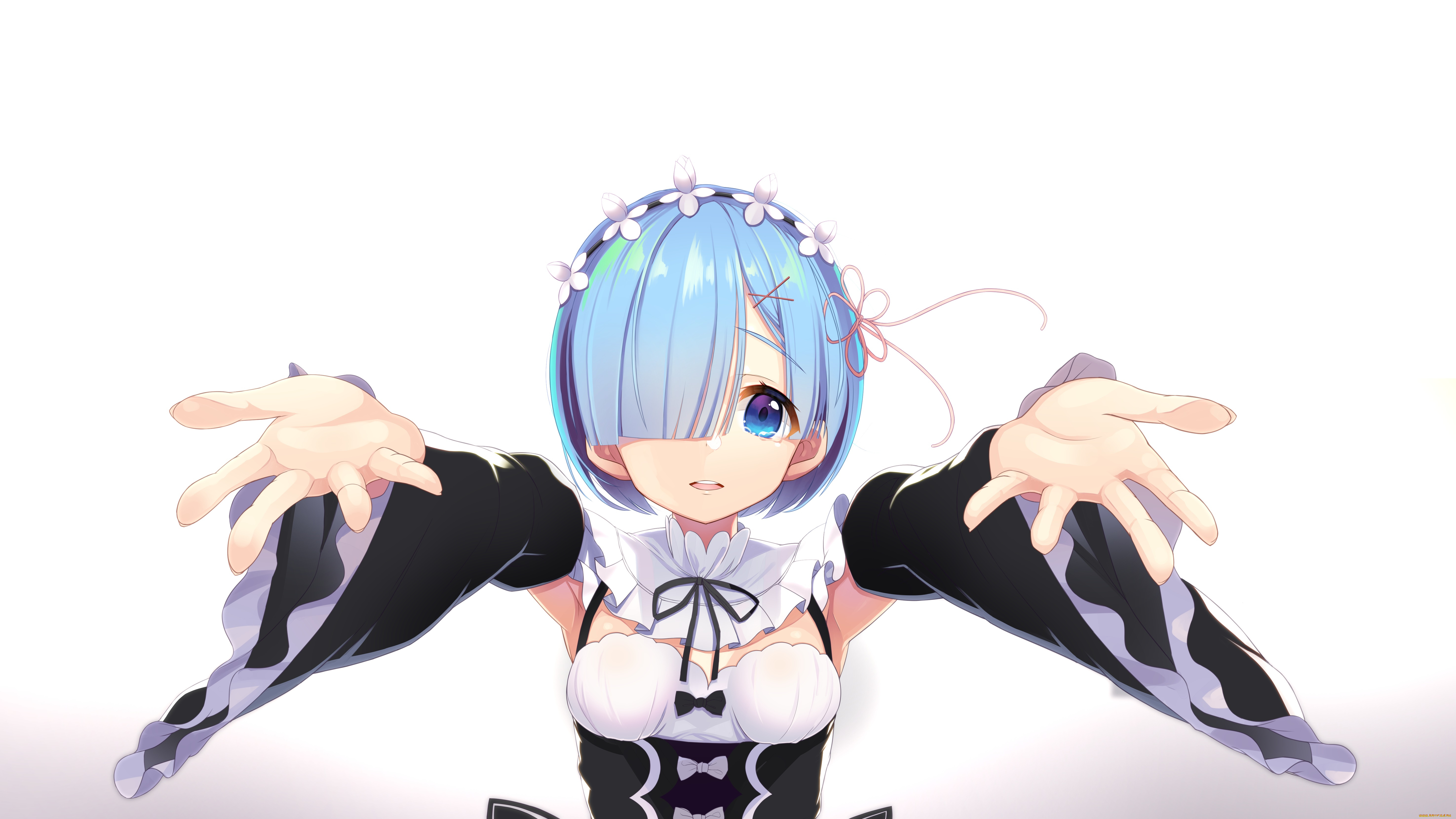 аниме, re, , zero, kara, hajimeru, isekai, seikatsu, фон, взгляд, девушка