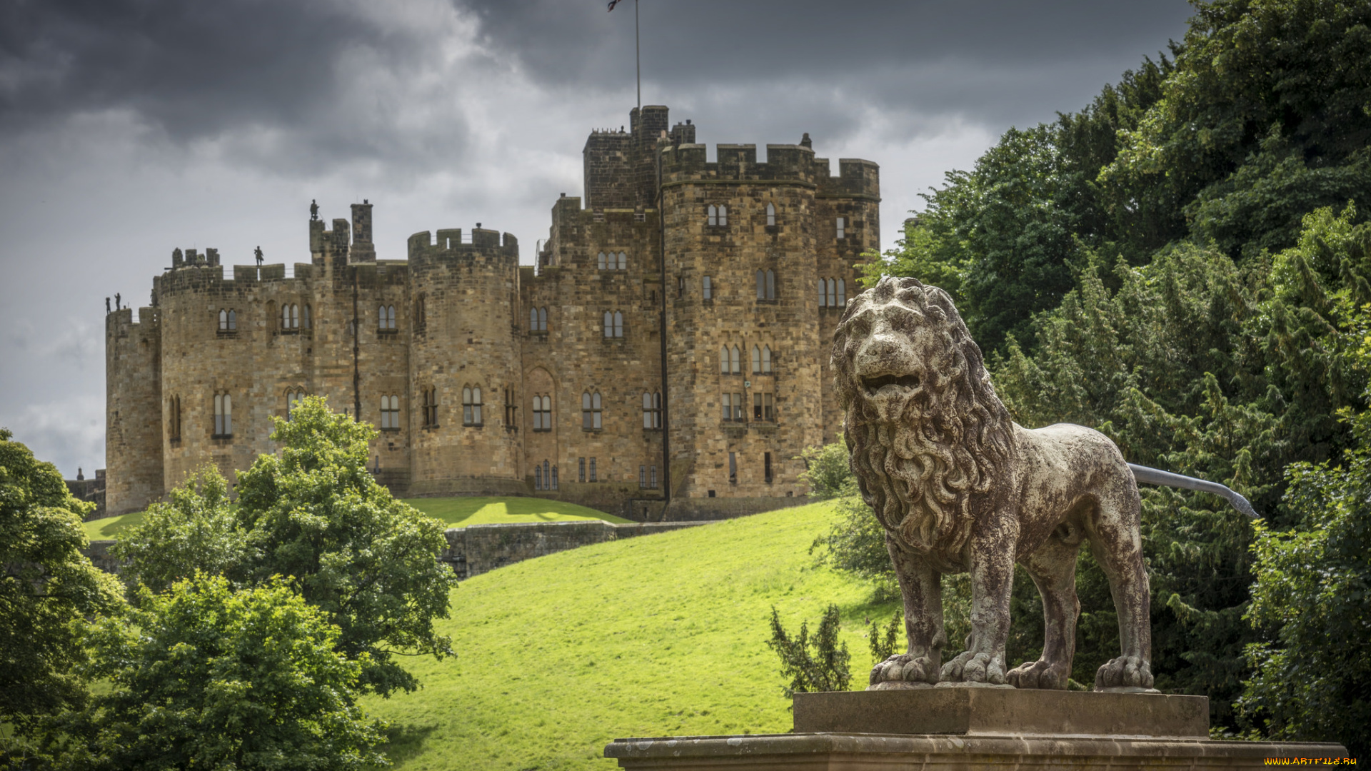 alnwick, castle, , northumberland, города, замки, англии, простор