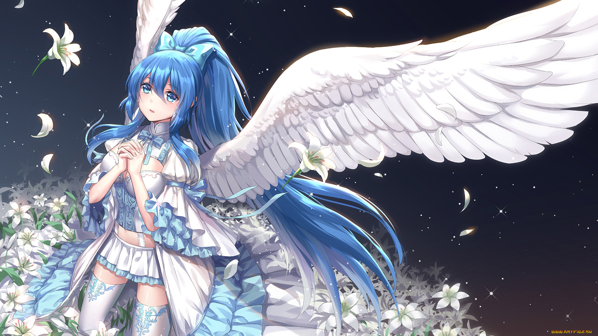 аниме, ангелы, , демоны, девушка