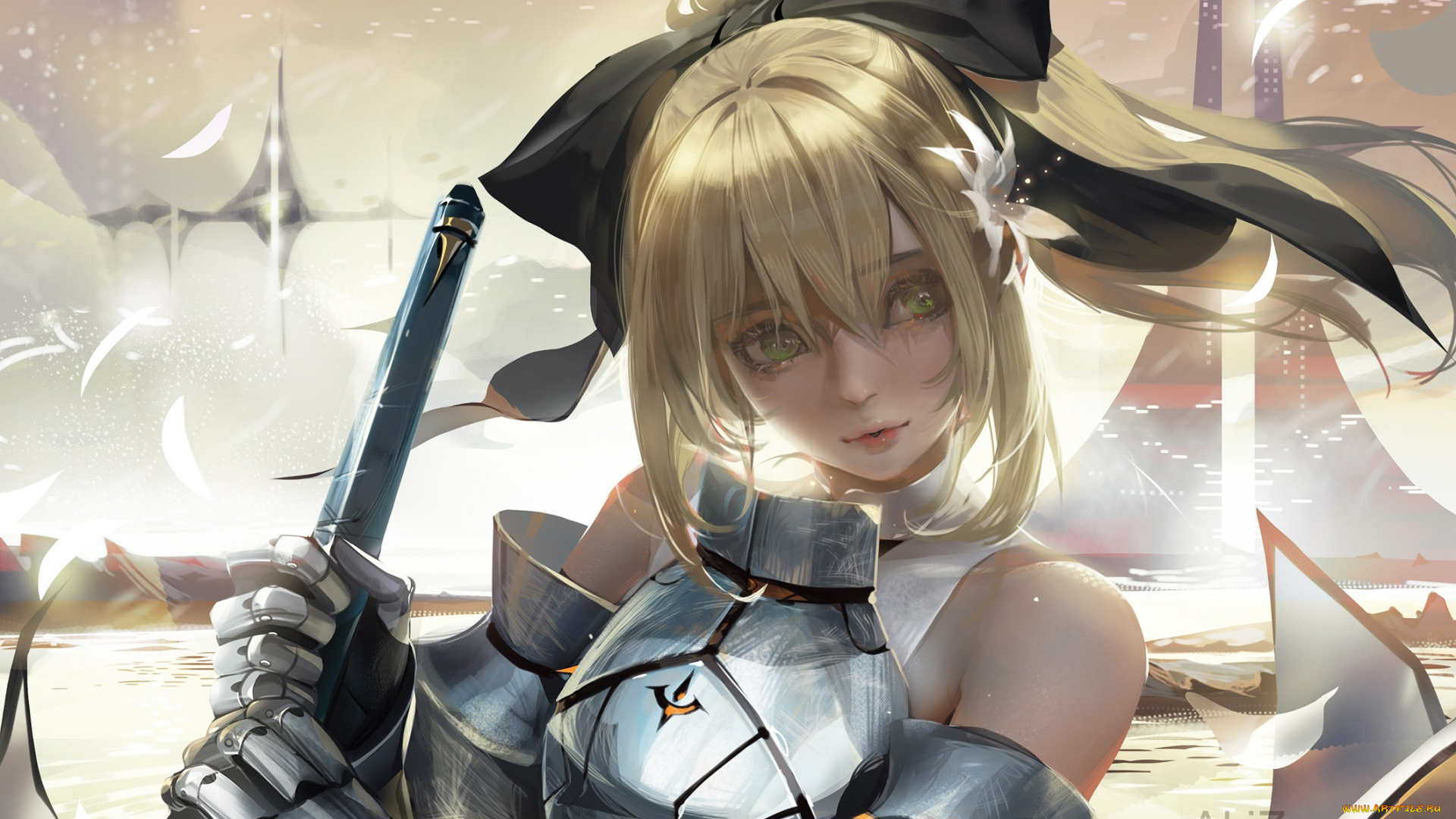 аниме, fate, stay, night, девушка