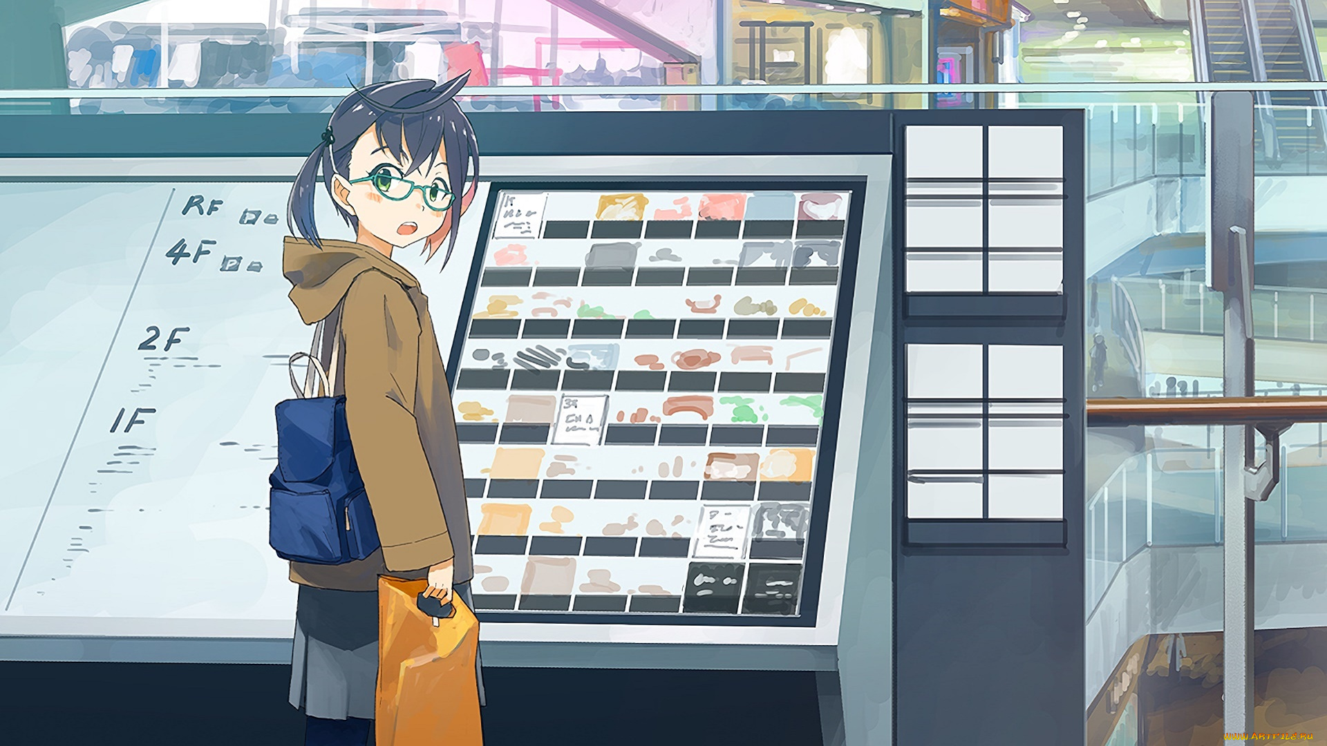 аниме, kantai, collection, девушка, фон, взгляд