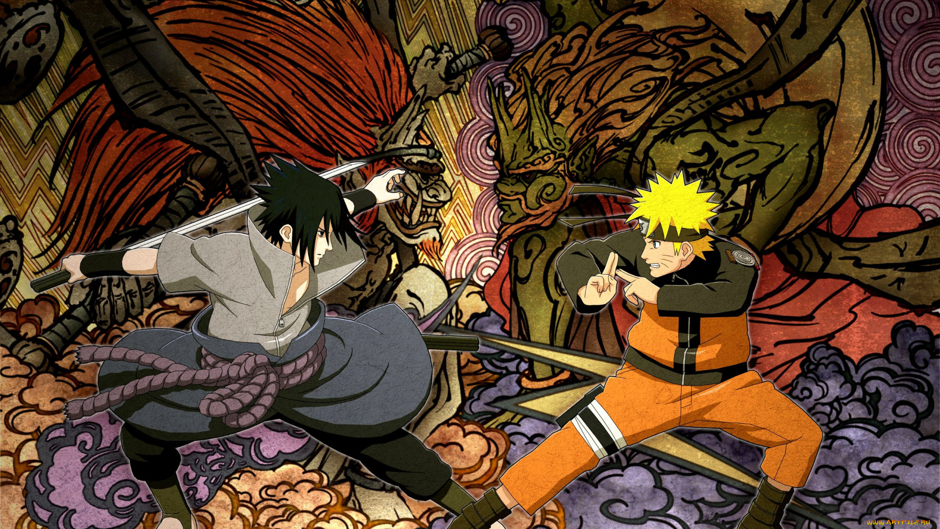 аниме, naruto, наруто, саске