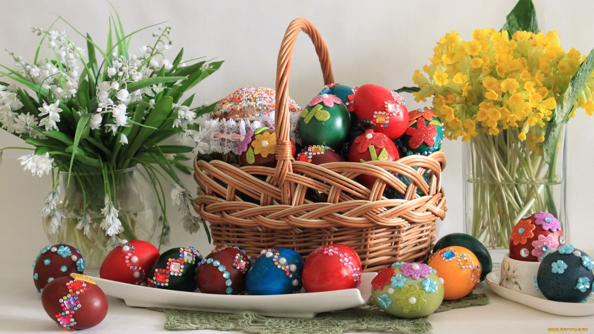 праздничные, пасха, радость, весна, праздник, украшение, воскресение