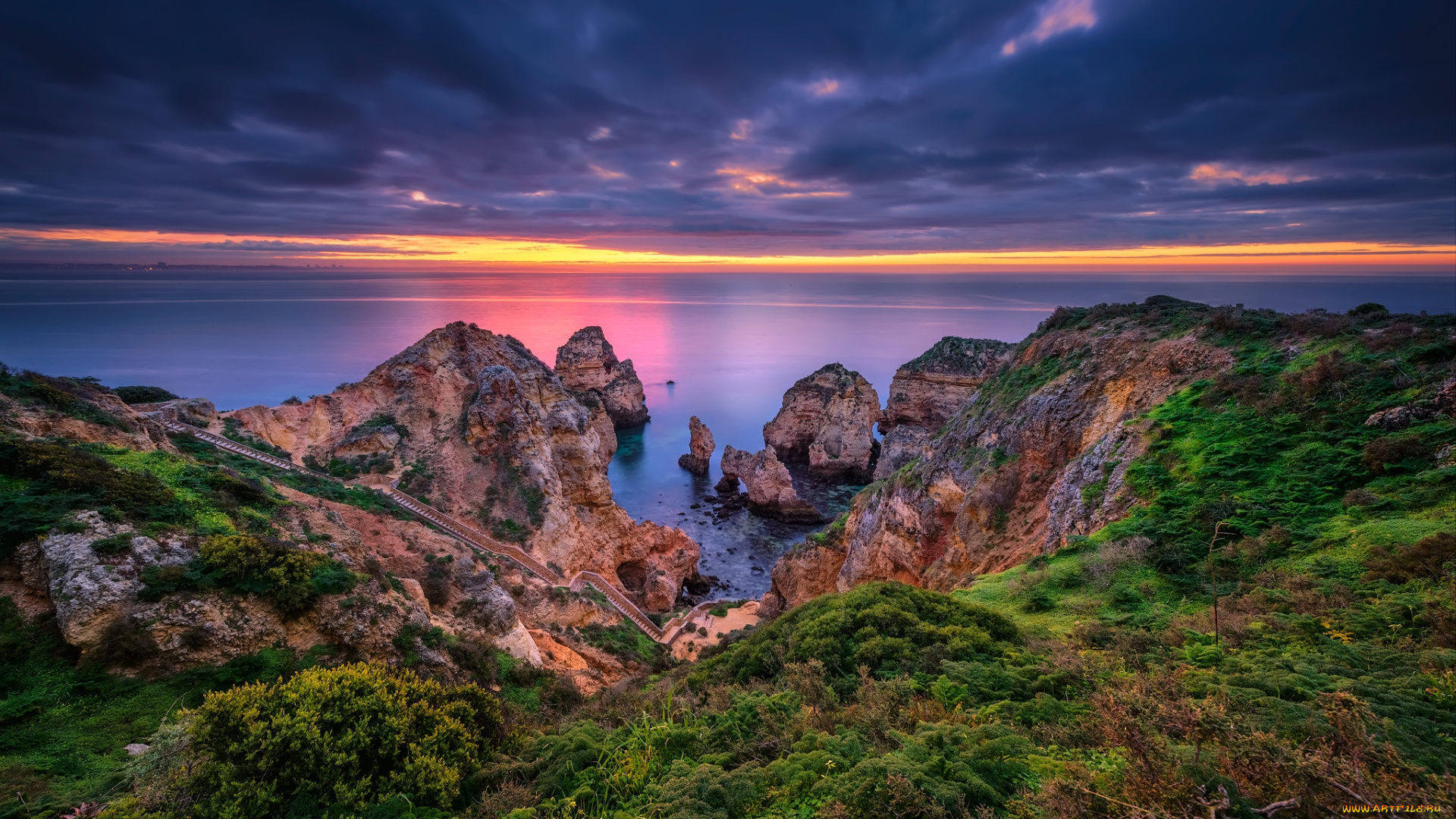 природа, побережье, простор