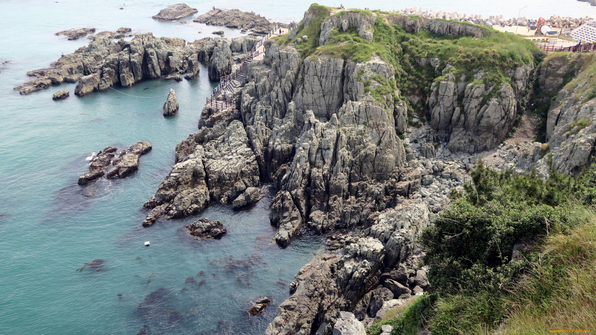 природа, побережье, скалы