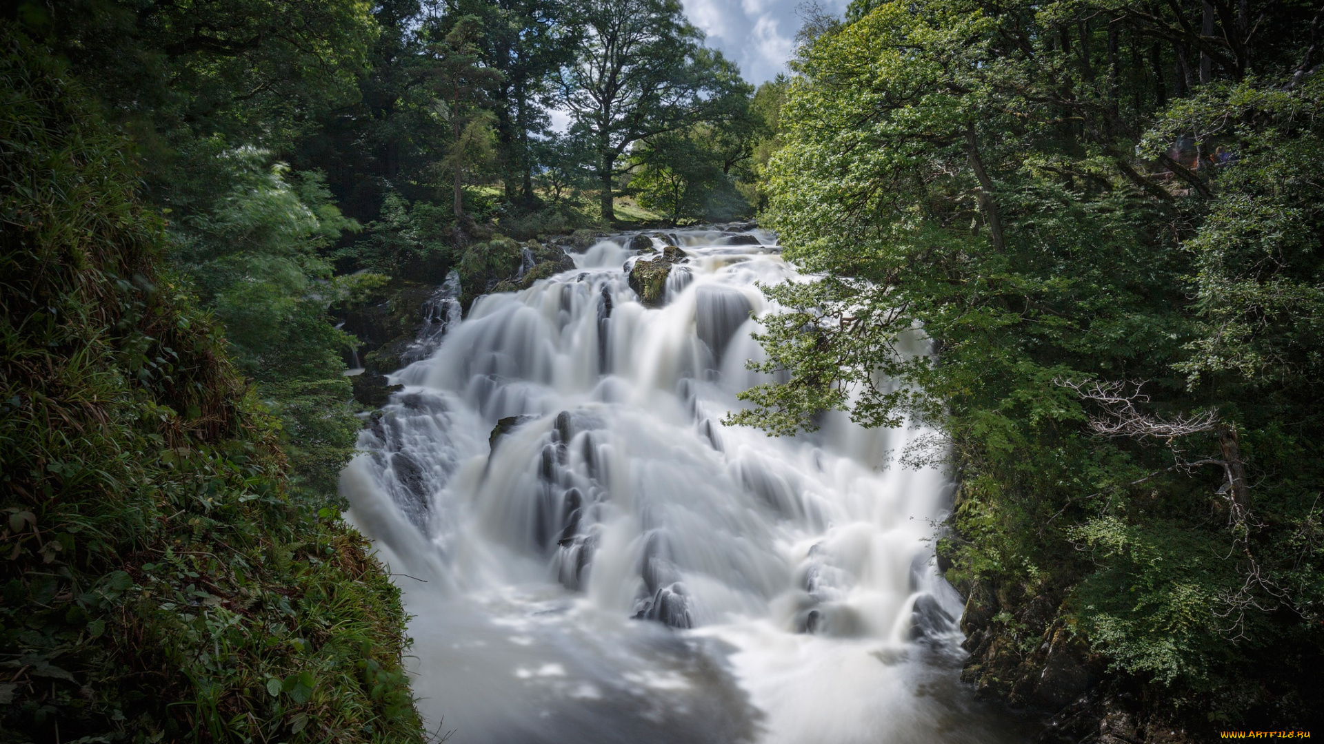 природа, водопады, каскад, водопад