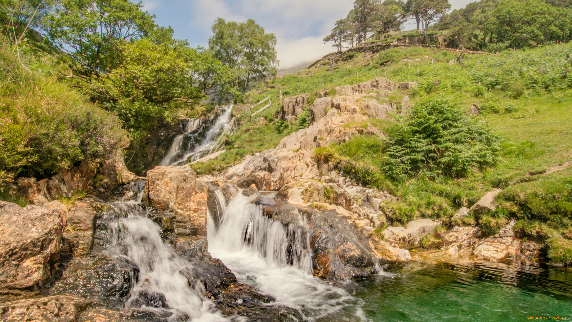 природа, водопады, простор