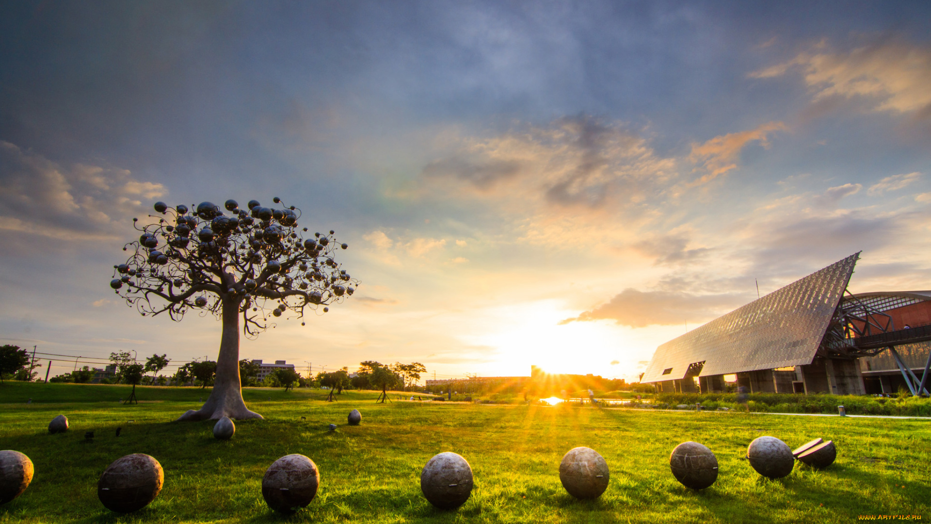 природа, восходы, закаты, парк