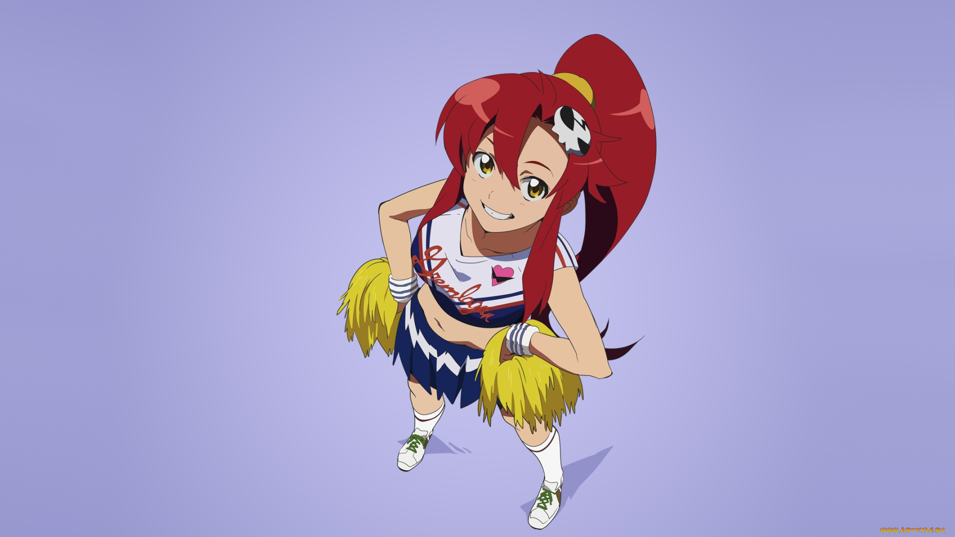 tengen, toppa, gurren, lagann, аниме, tengen, toppa, gurren-lagann, девушка, взгляд, фон