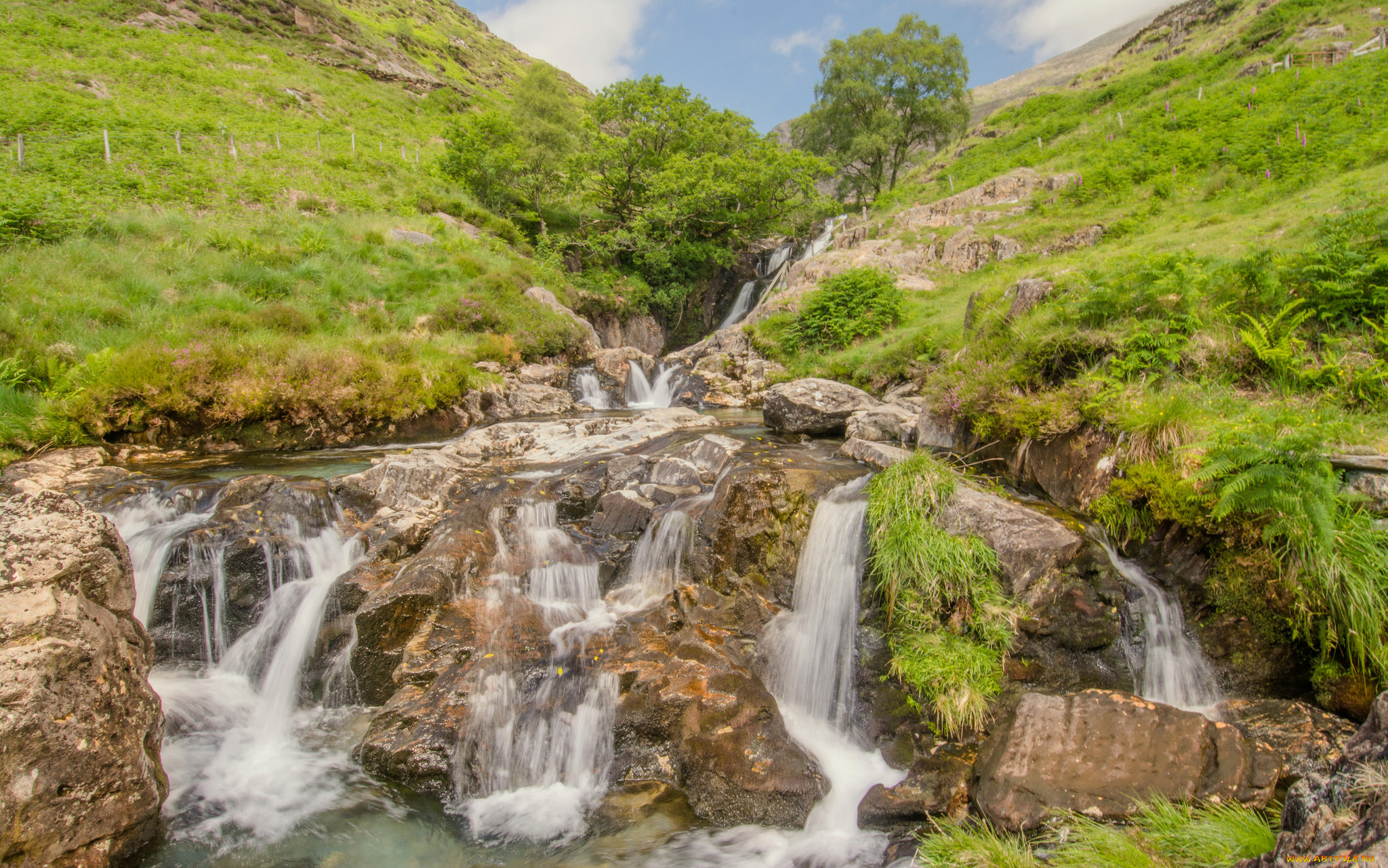 природа, водопады, простор