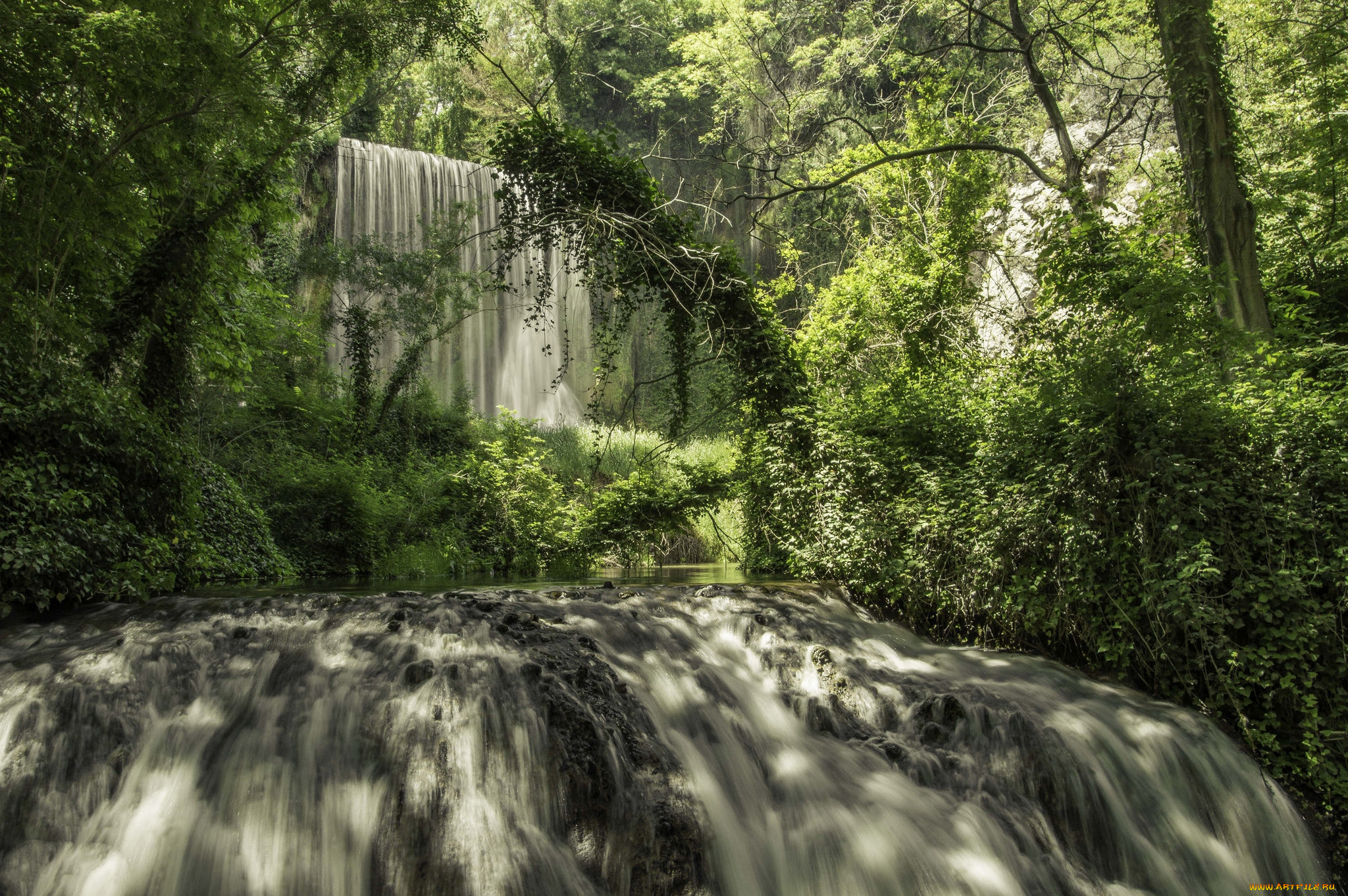 природа, водопады, простор