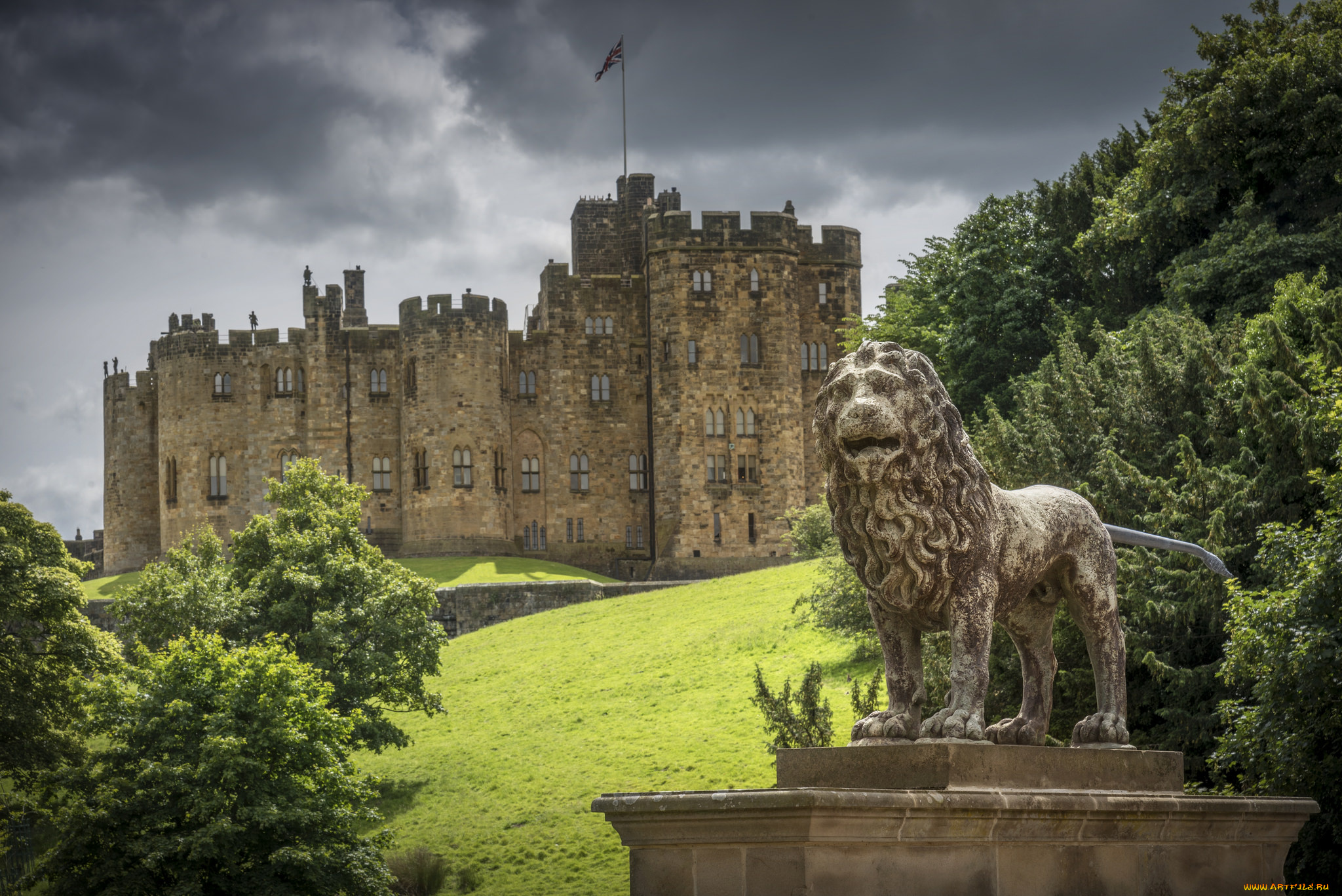 alnwick, castle, , northumberland, города, замки, англии, простор