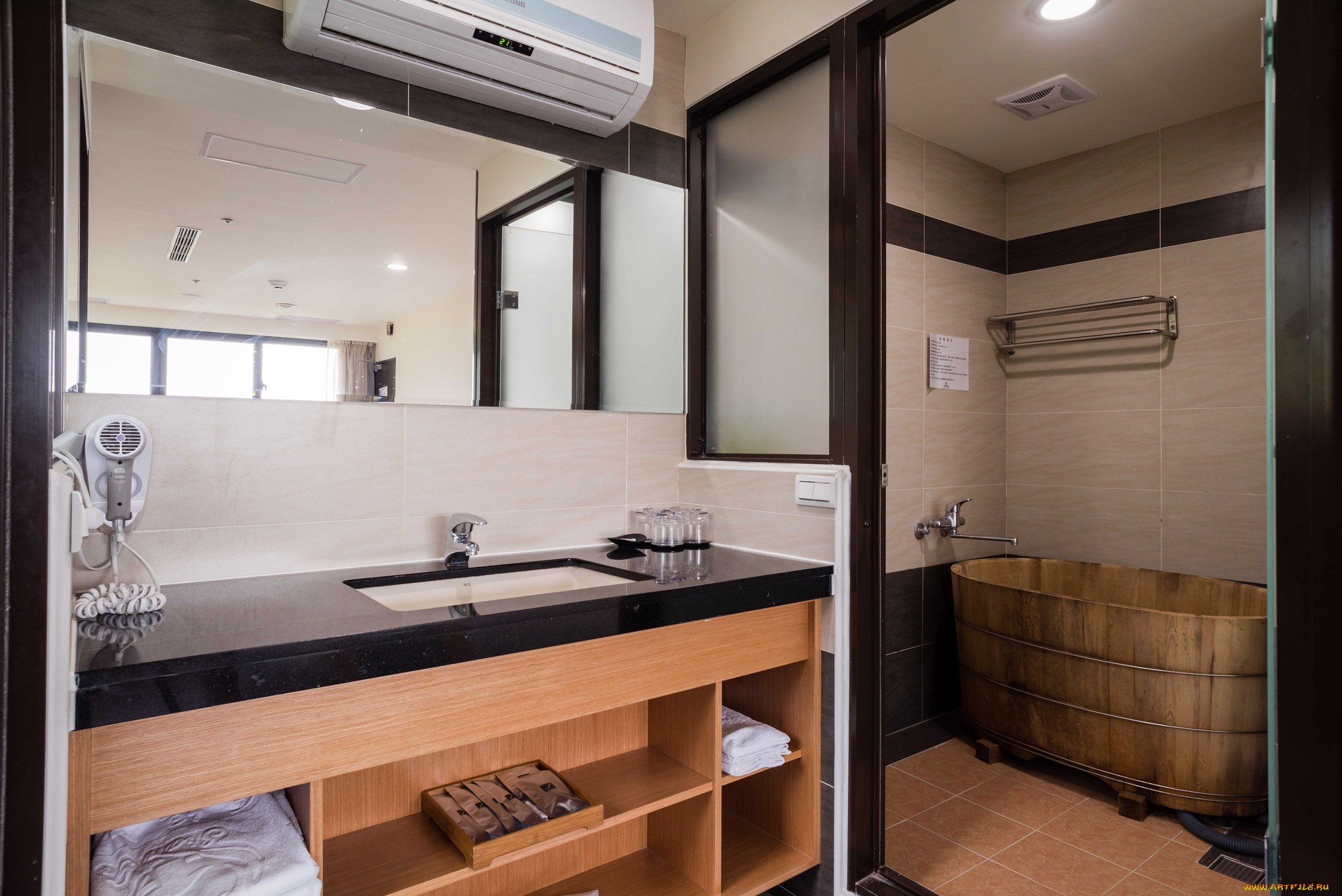 интерьер, ванная, и, туалетная, комнаты, ванная, дизайн, стиль