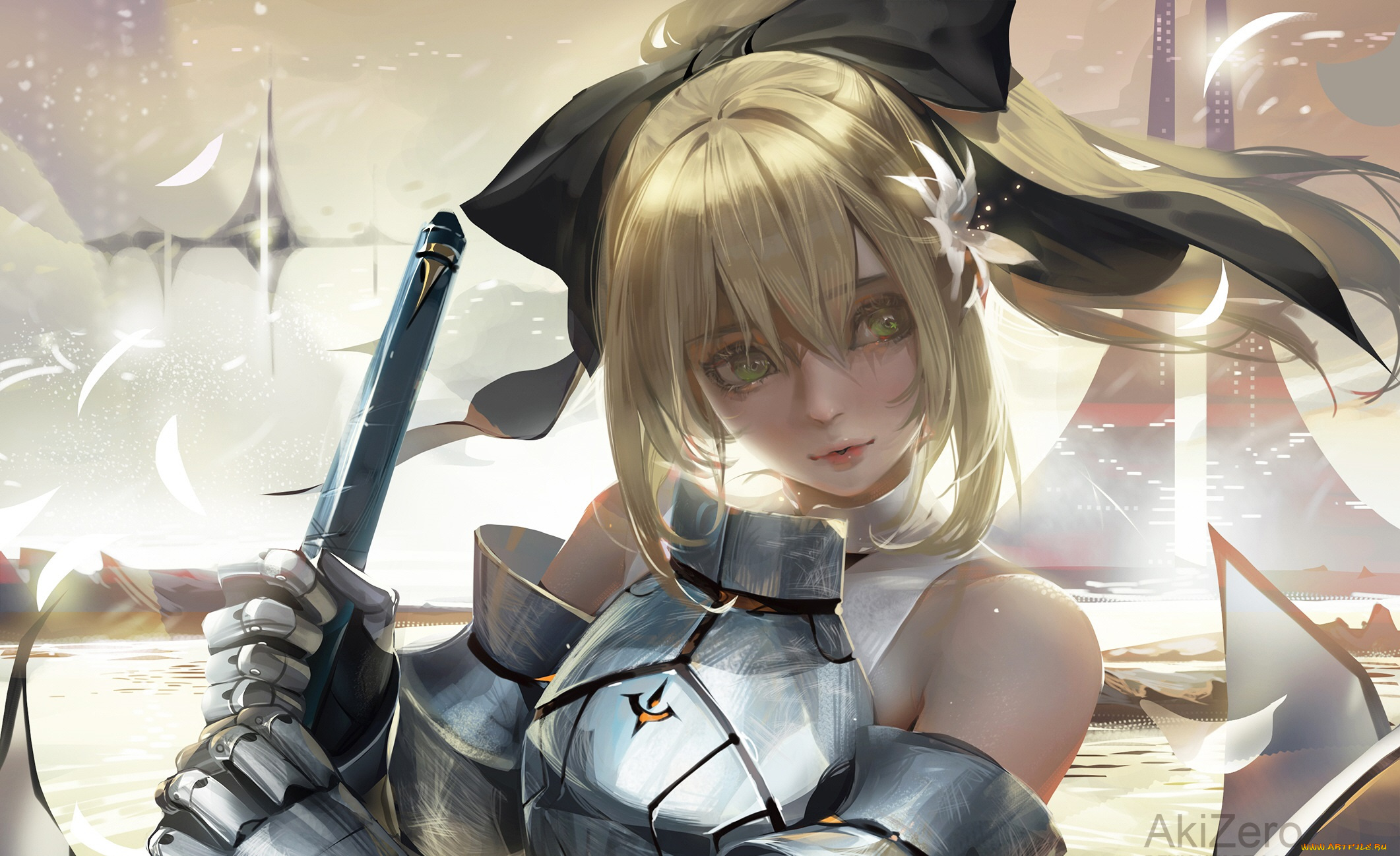 аниме, fate, stay, night, девушка