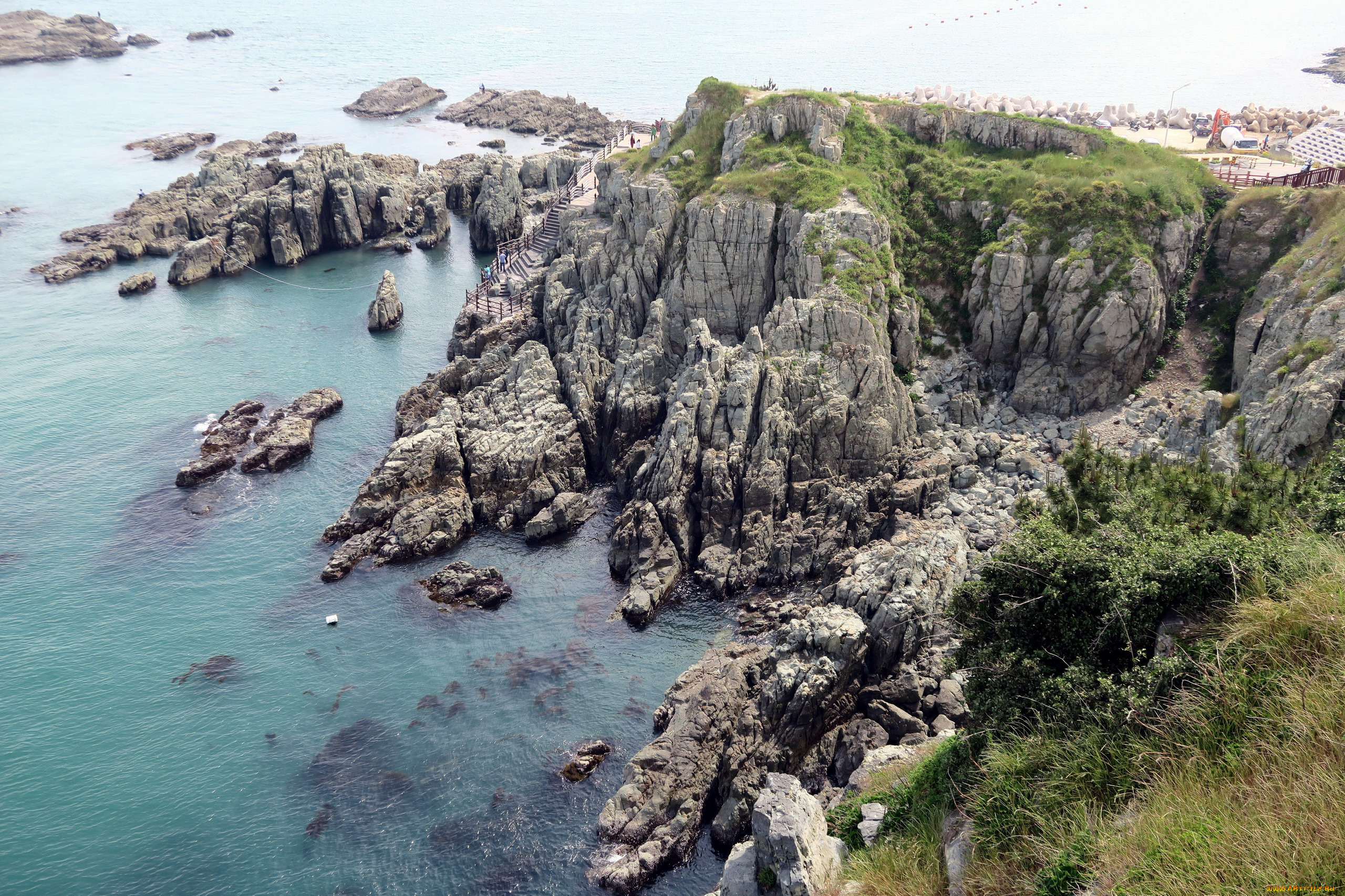 природа, побережье, скалы