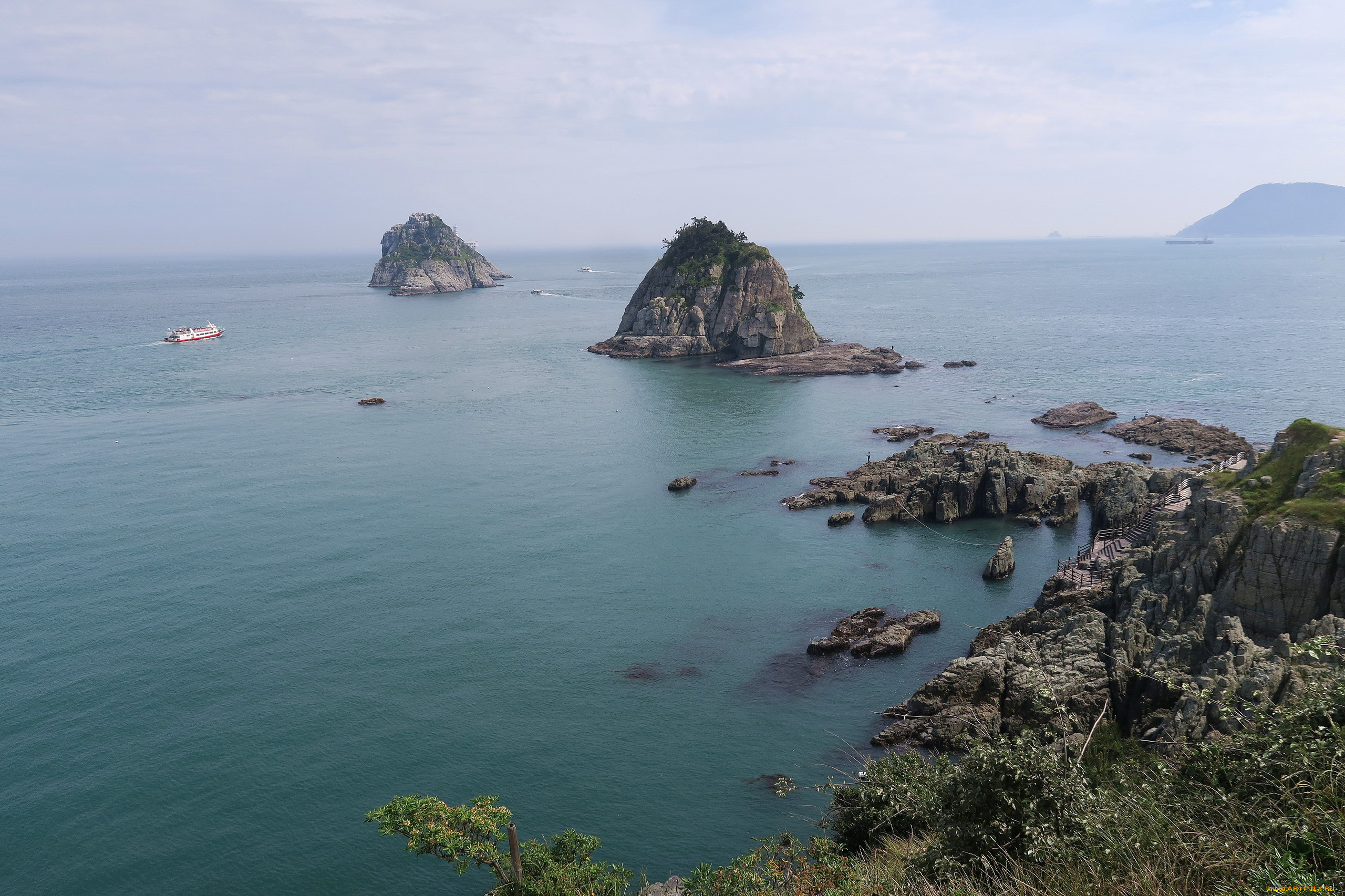 природа, побережье, скалы