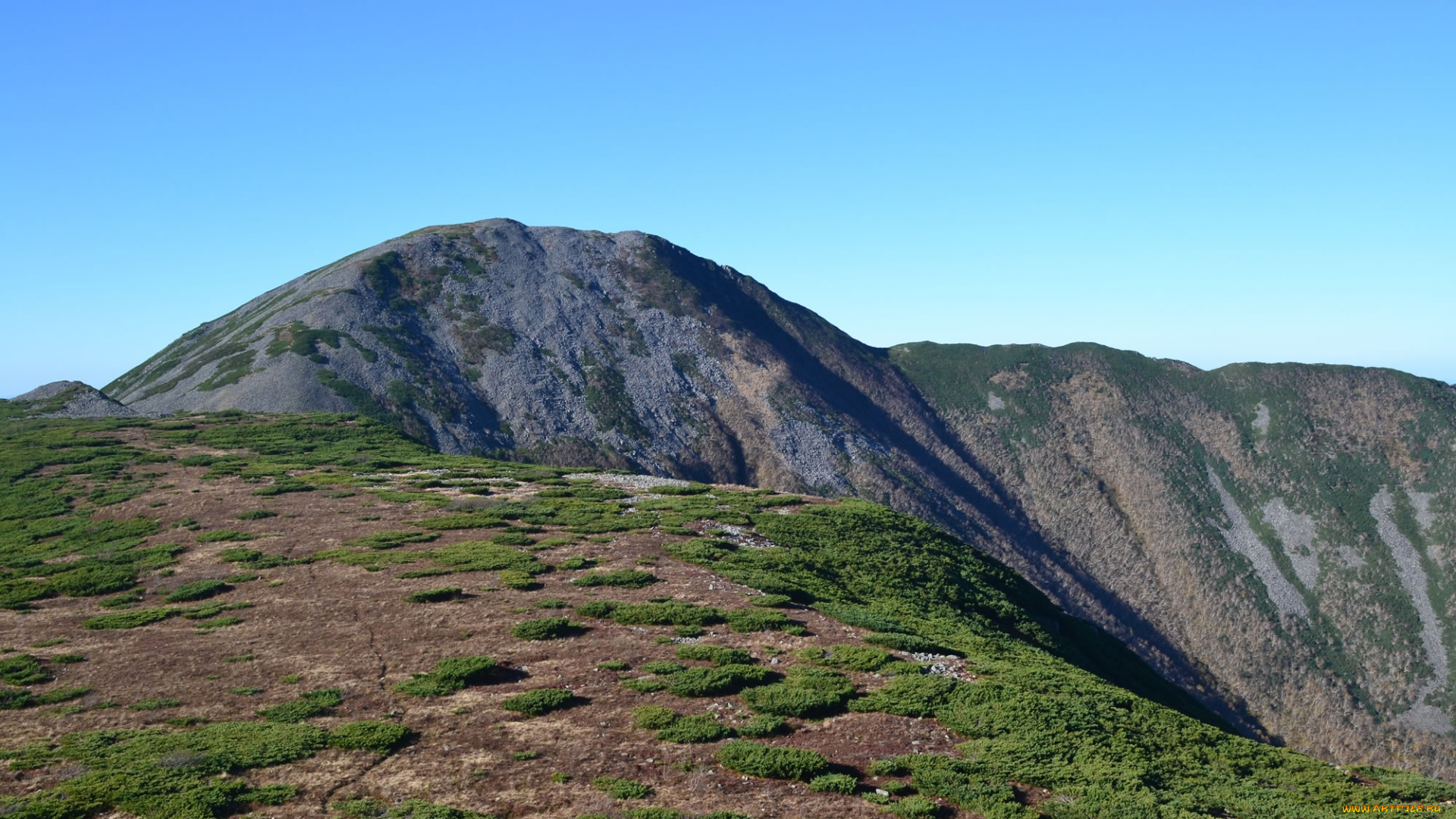 гора, облачная, природа, горы, россия, приморье, сихотэ-, алинь, облачная, гора