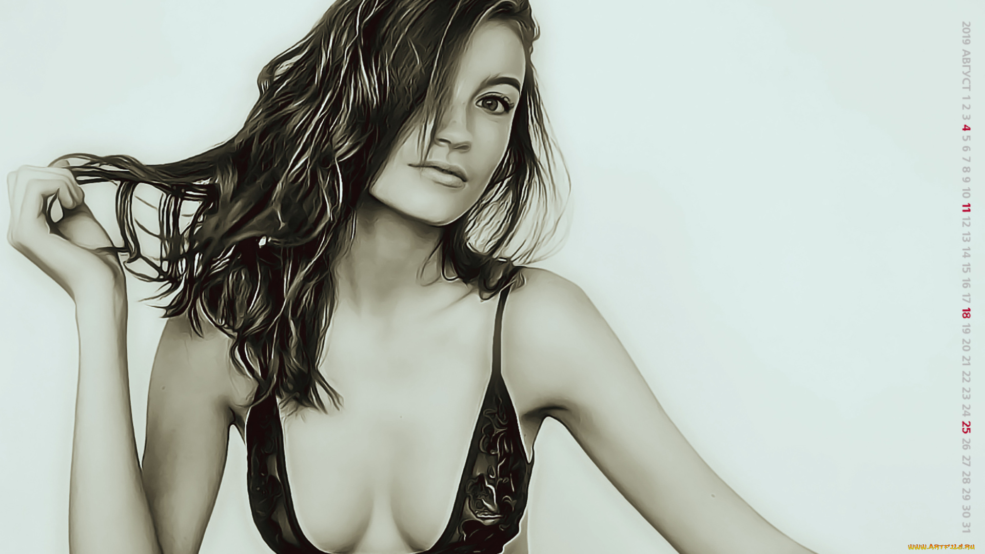 календари, компьютерный, дизайн, 2019, calendar, женщина, взгляд, девушка