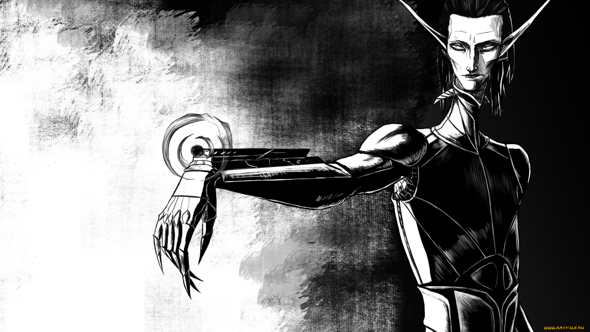 фэнтези, существа, существо, рука, оружие, уши