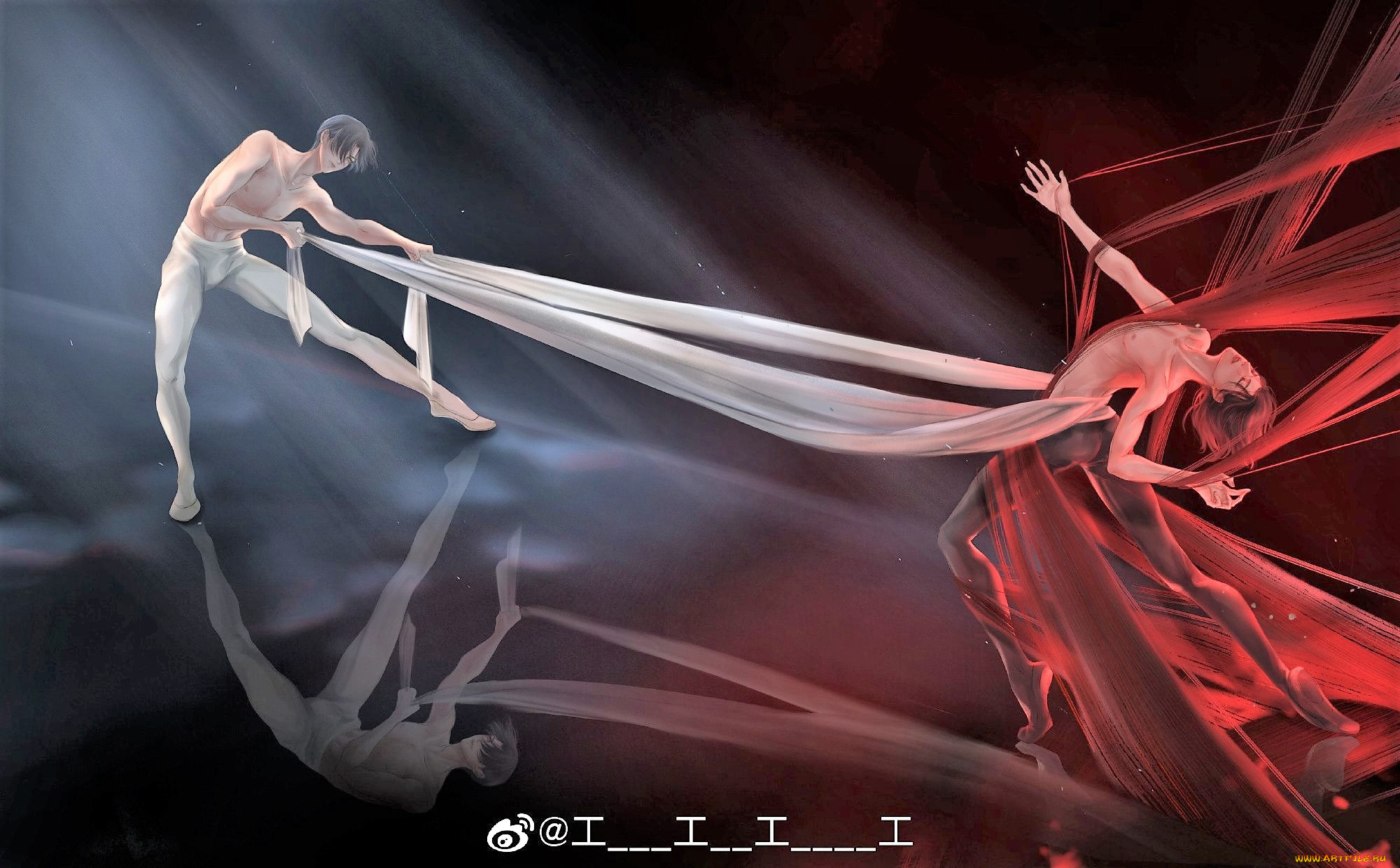 рисованное, люди, танец, балет, полотна