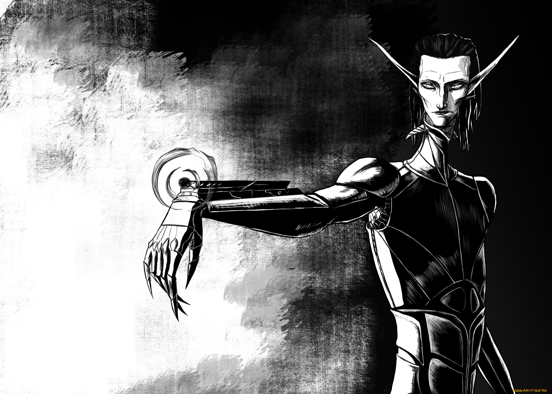 фэнтези, существа, существо, рука, оружие, уши