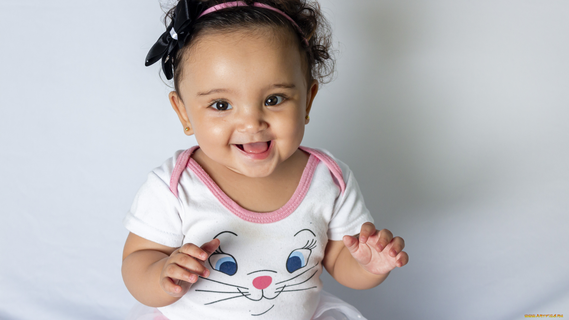 разное, дети, девочка, бант, радость