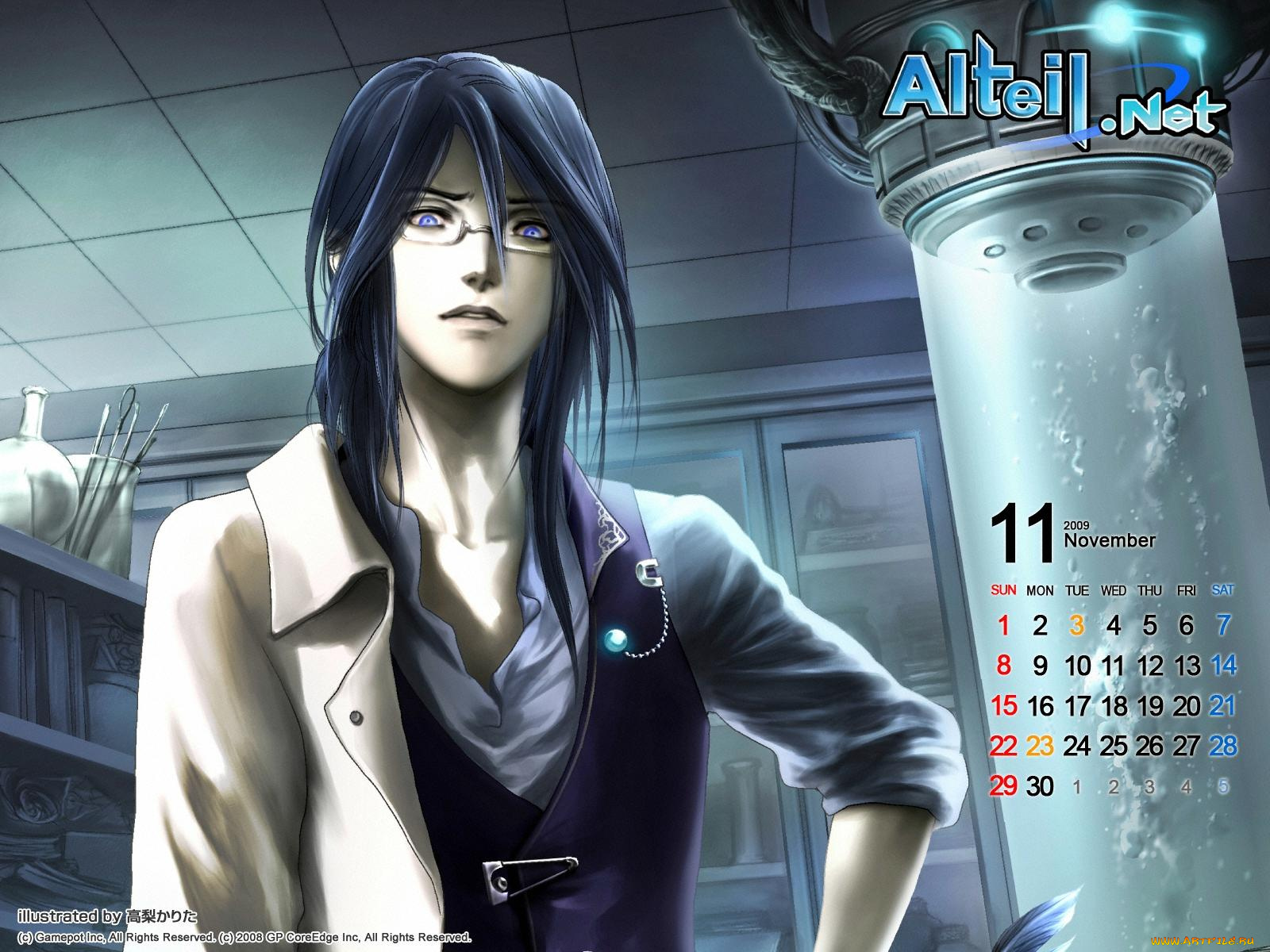 календари, аниме