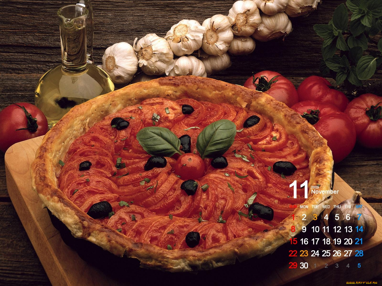 календари, еда