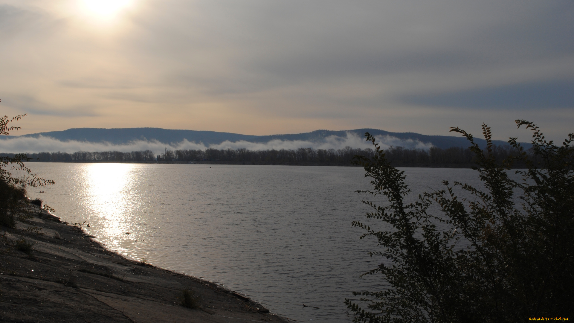 волга, осенью, природа, реки, озера