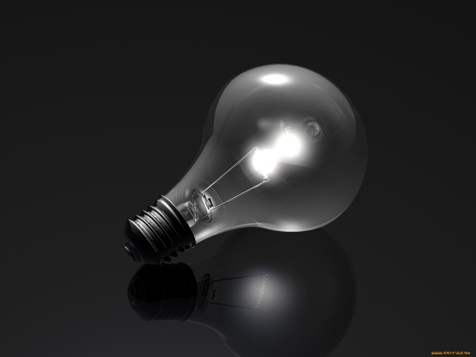 3д, графика, другое, лампочка, свет, фон, тёмный