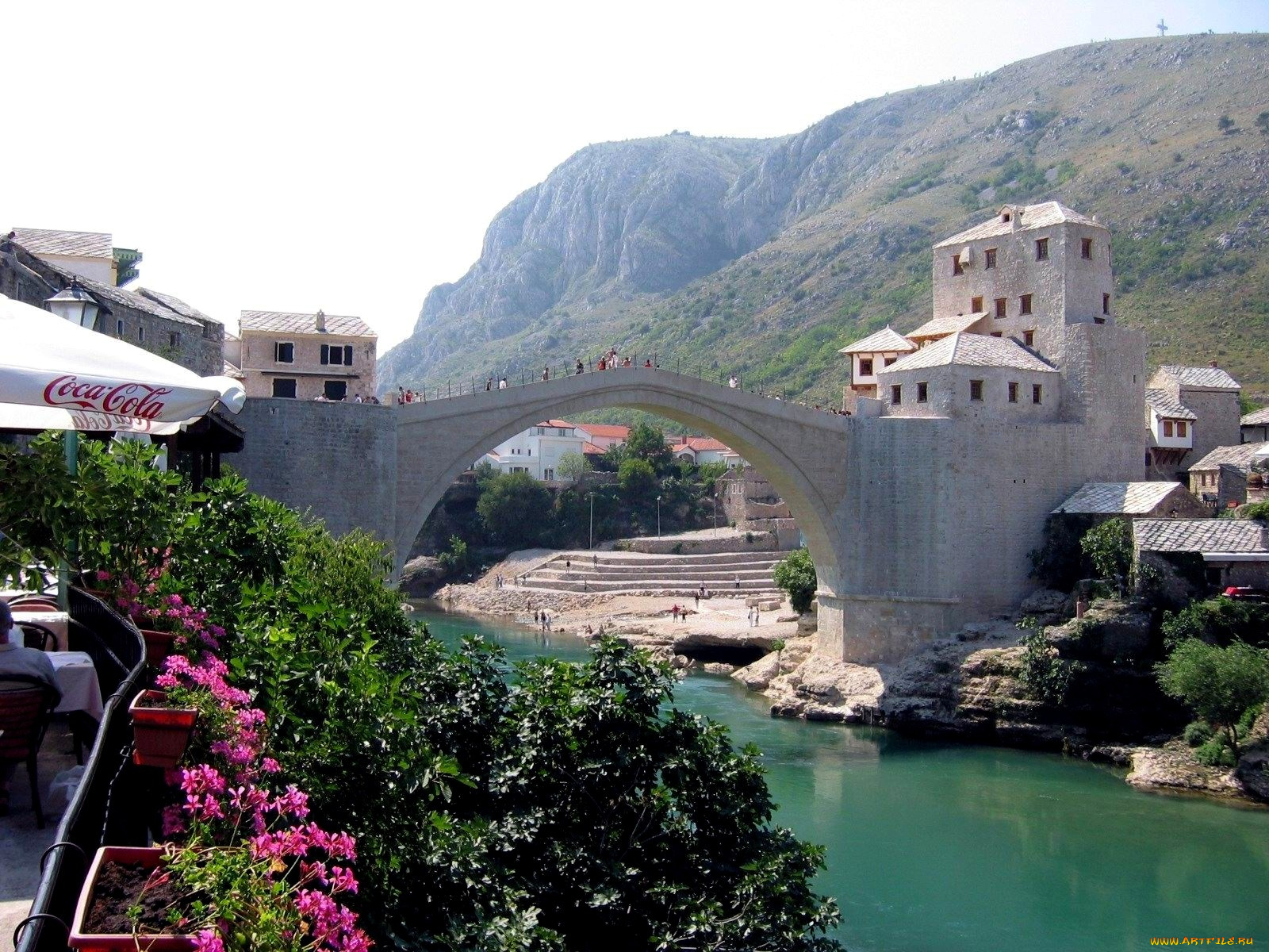 мостар, босния, города, герцеговина, каменный, белый, река