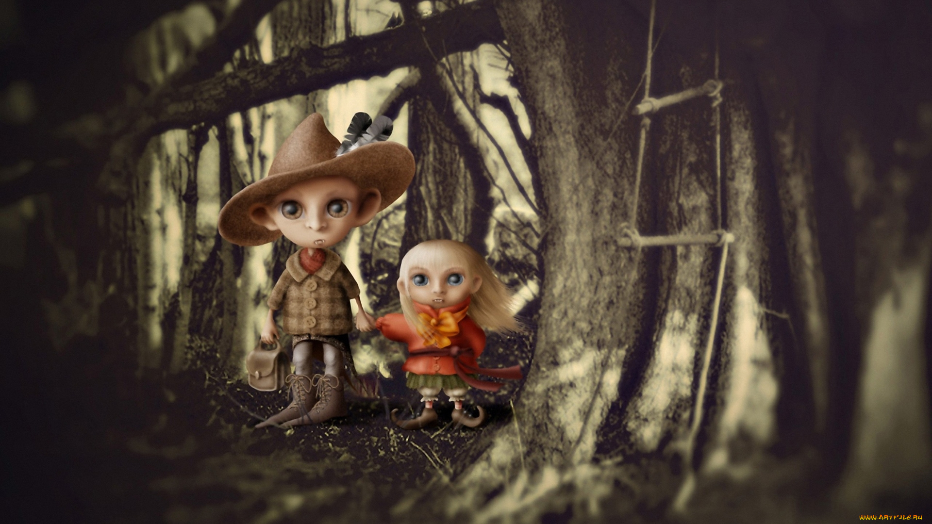 3д, графика, fantasy, фантазия, вампирята