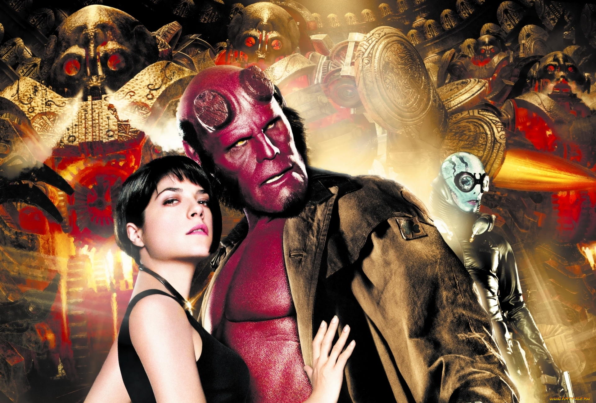 hellboy, the, golden, army, кино, фильмы, selma, blair, doug, jones, ron, perlman, liz, sherman, abe, sapien