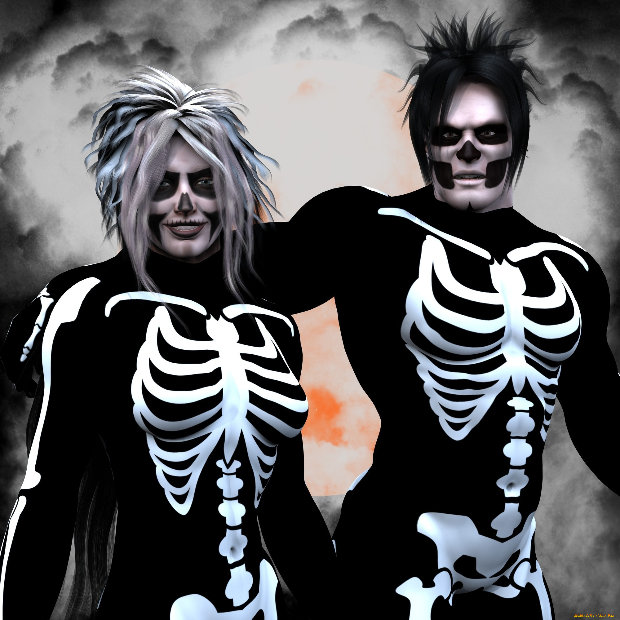 3д, графика, horror, ужас, существа