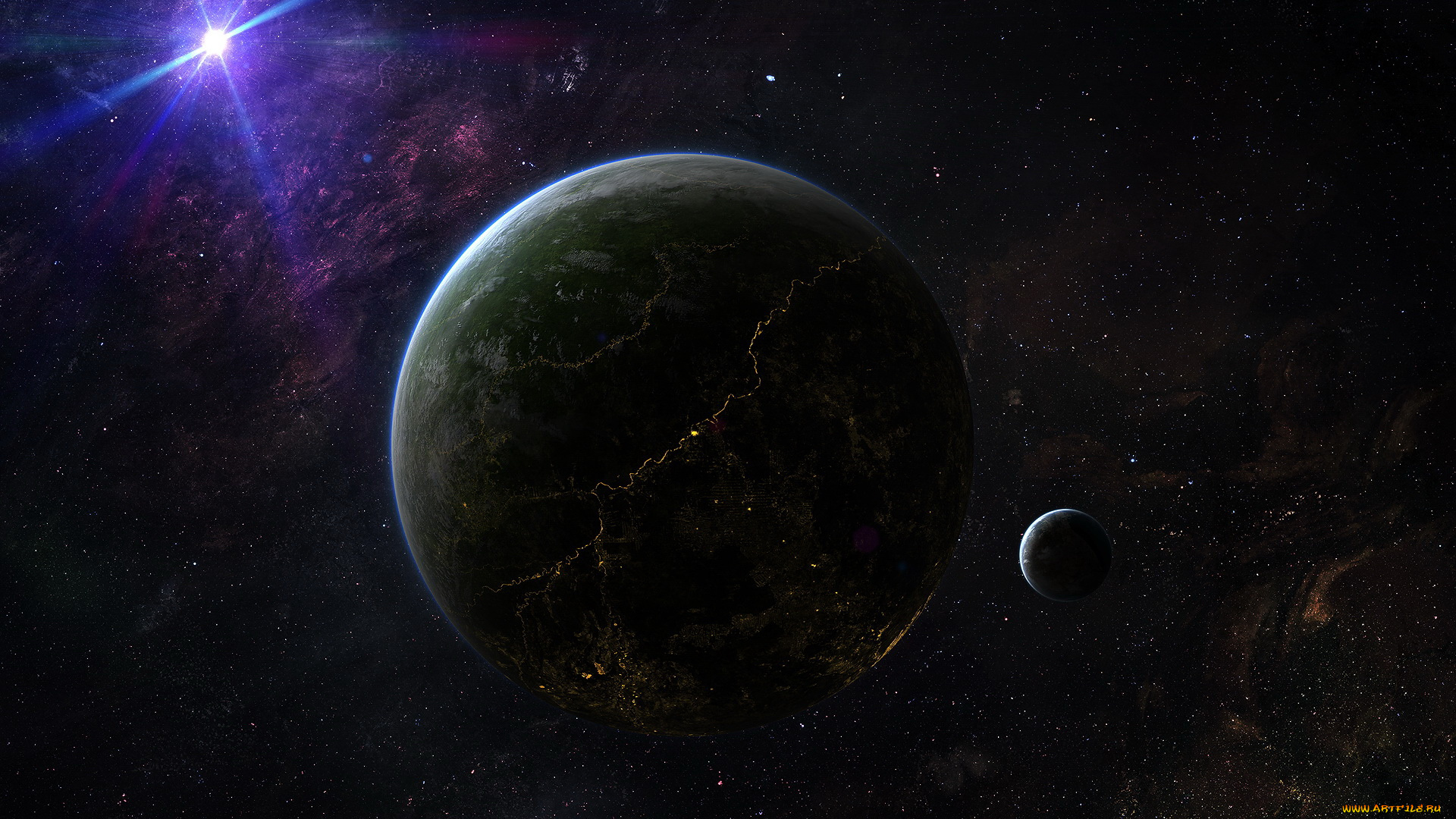 космос, арт, планеты