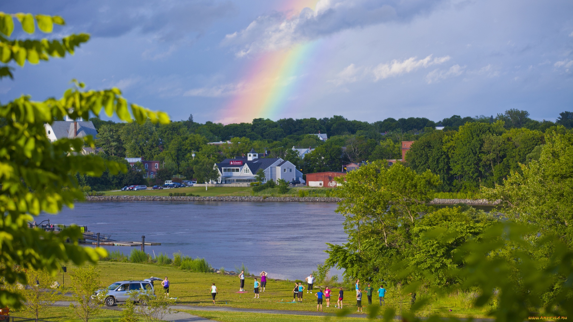 природа, радуга, пейзаж