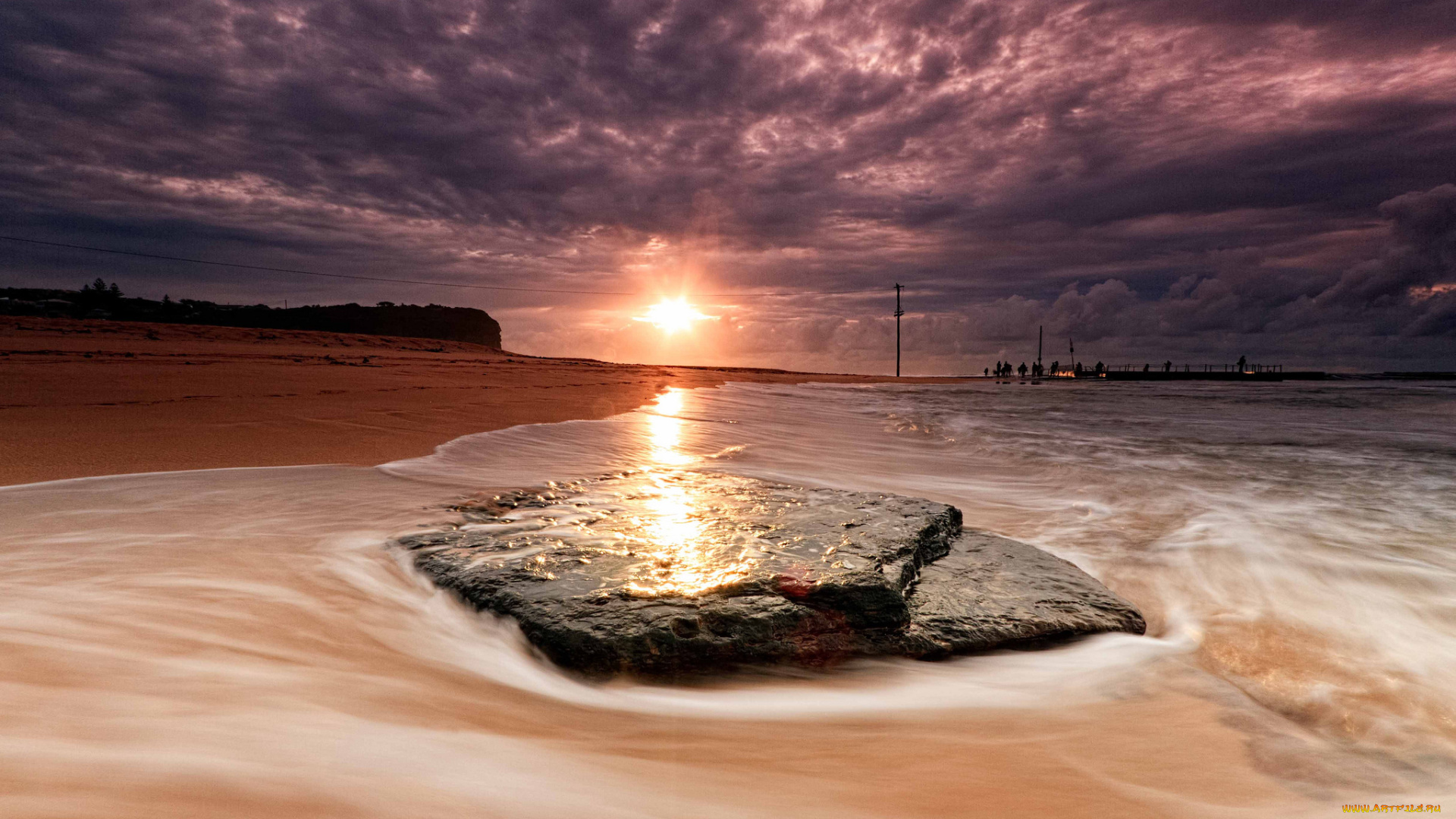 природа, восходы, закаты, закат, побережье, море