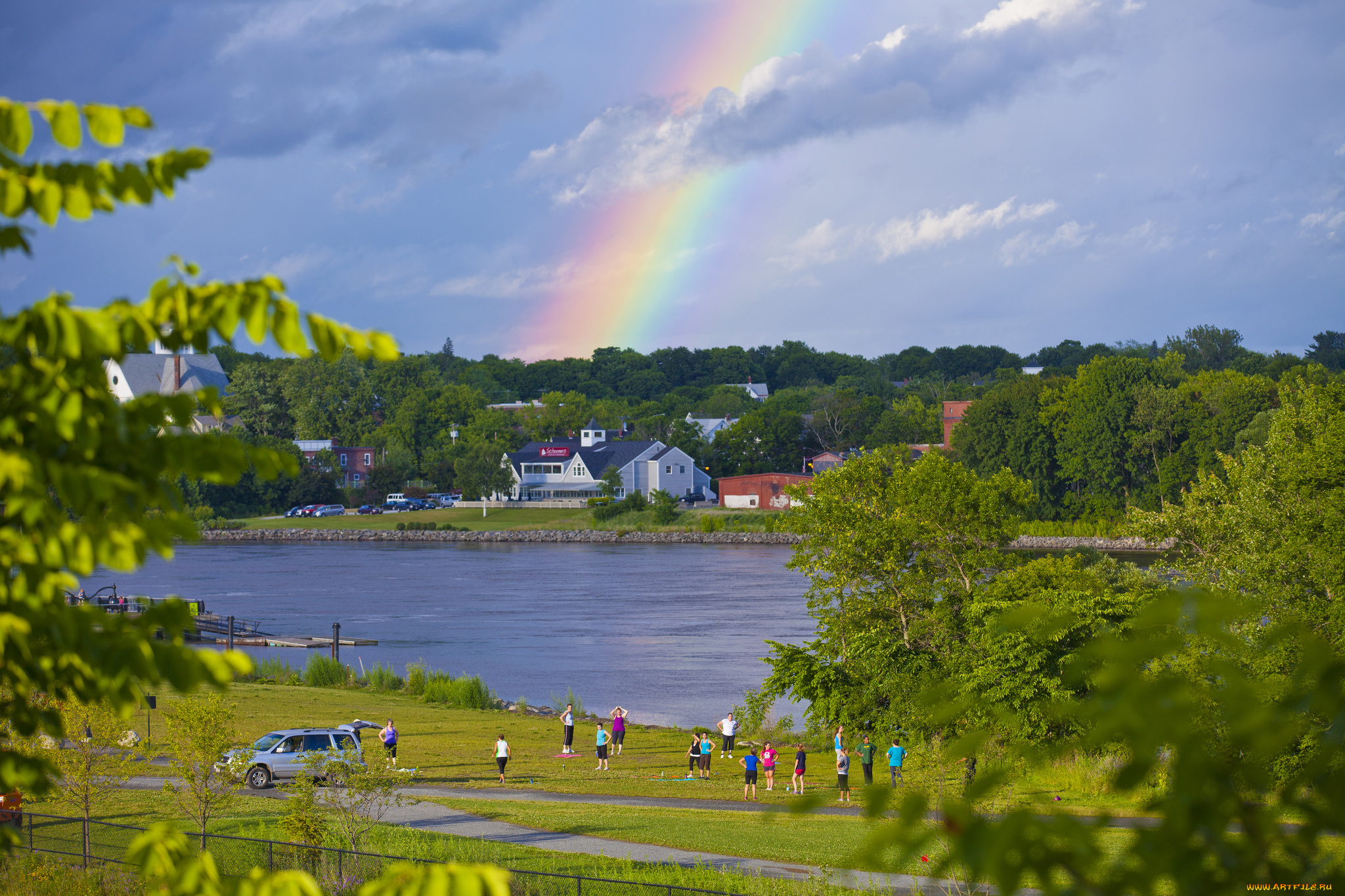 природа, радуга, пейзаж