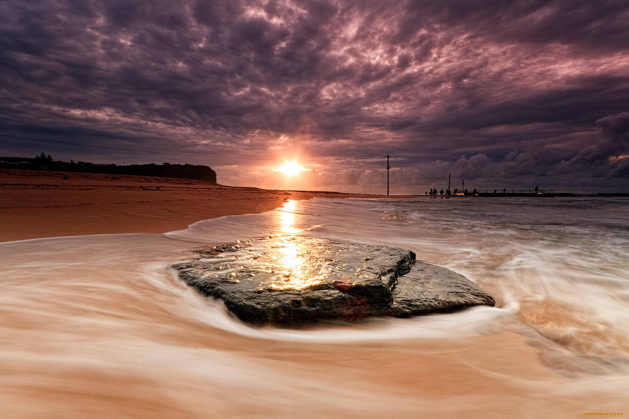 природа, восходы, закаты, закат, побережье, море