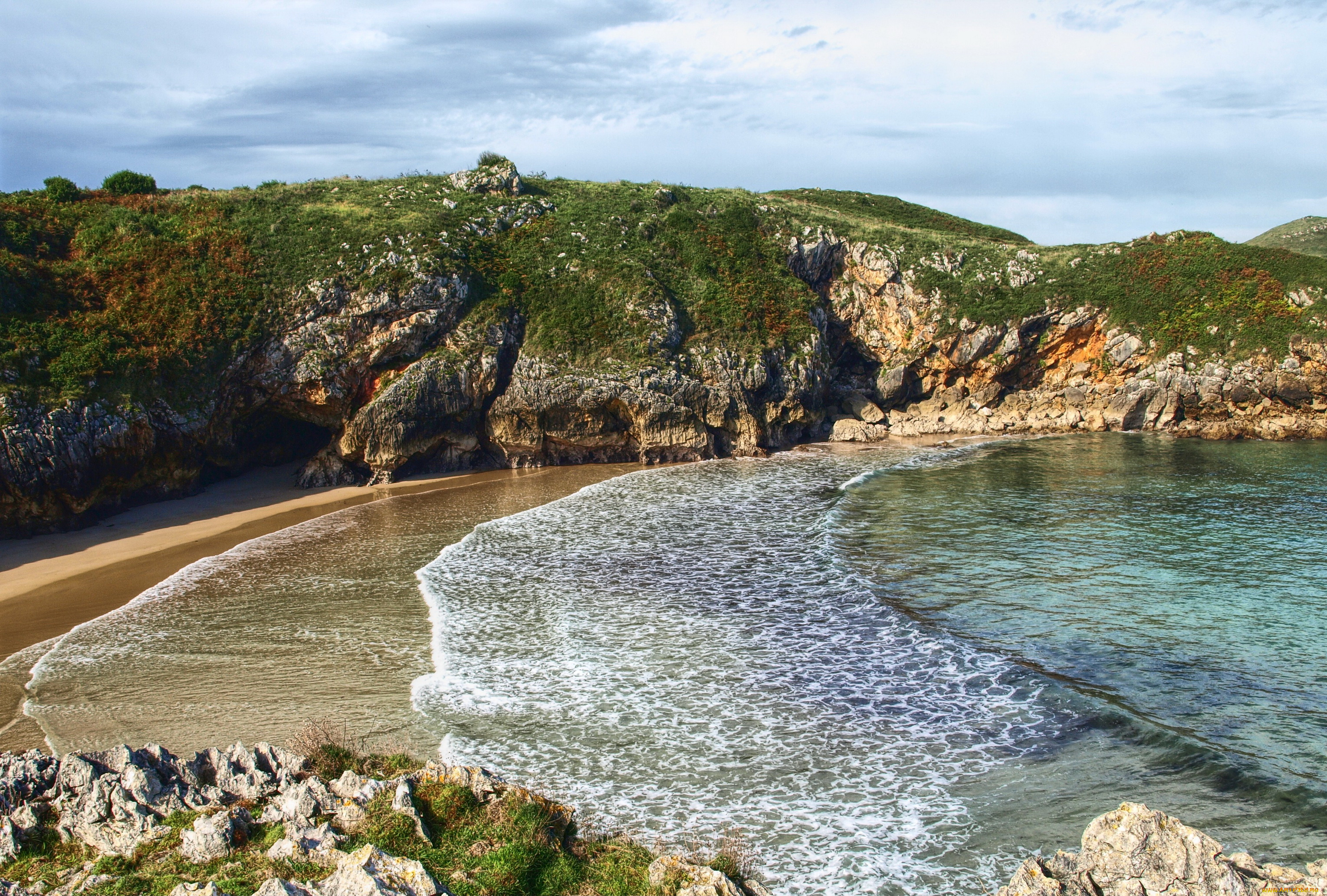 испания, астурия, природа, побережье, море