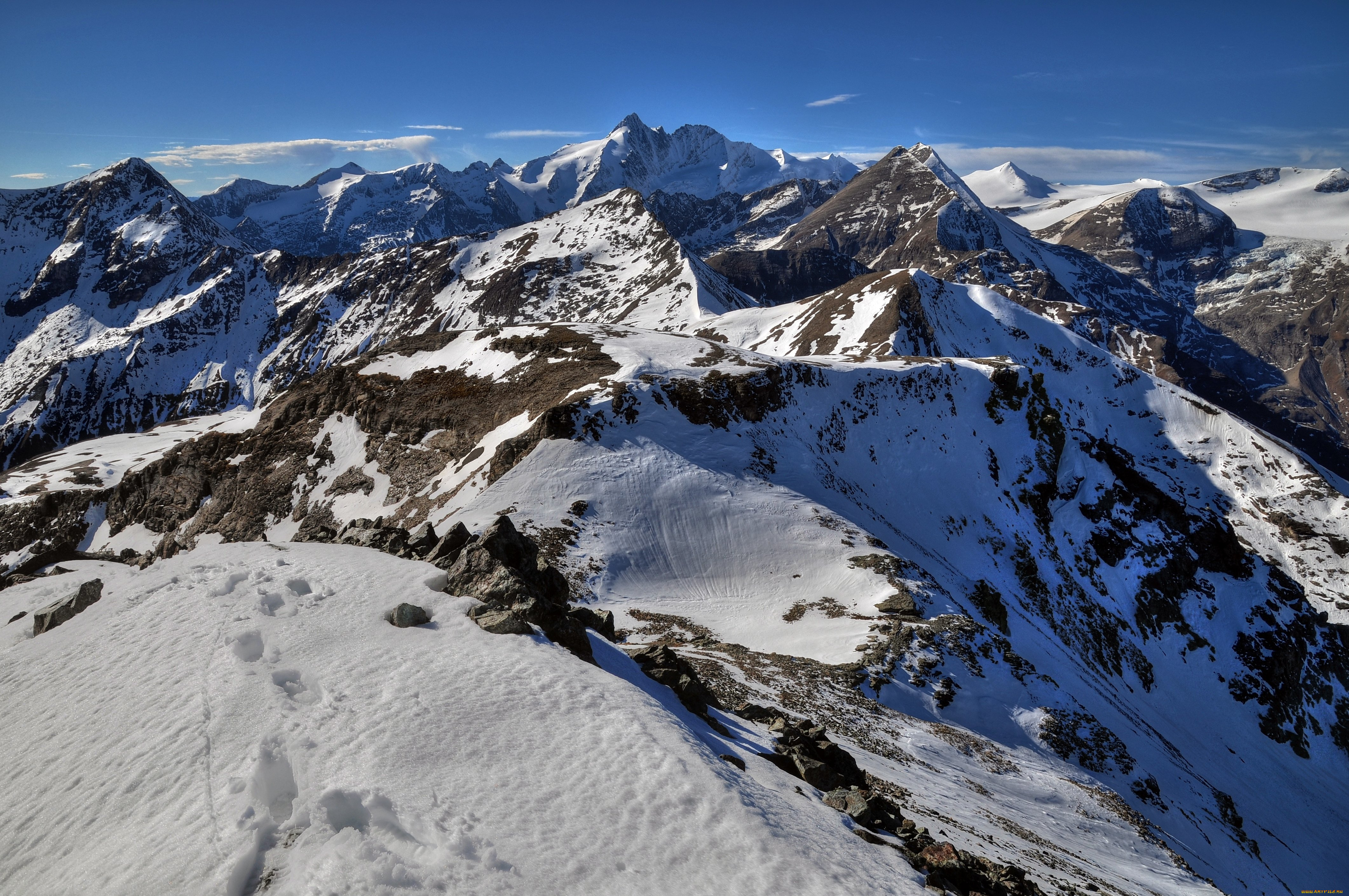 природа, горы, снег