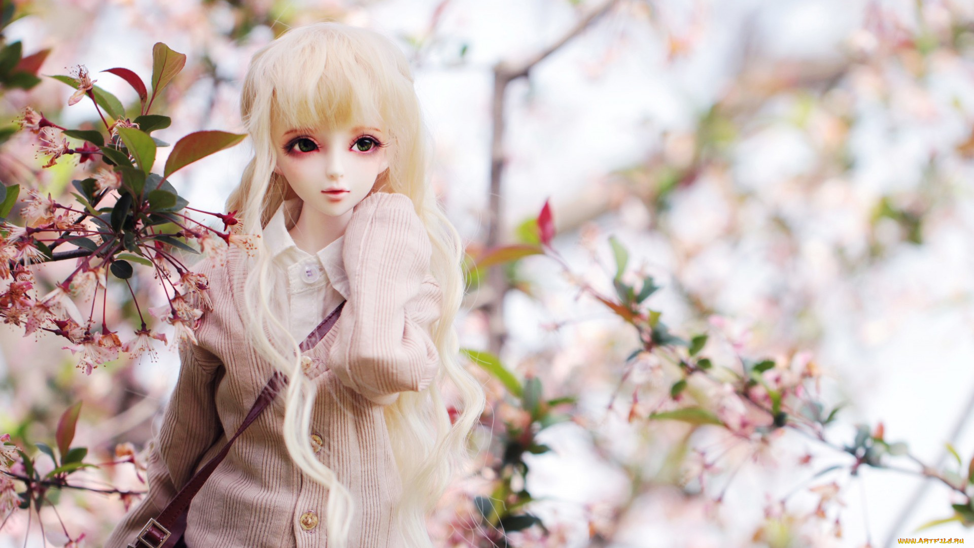 разное, игрушки, игрушка, кукла, весна, листья, веточки