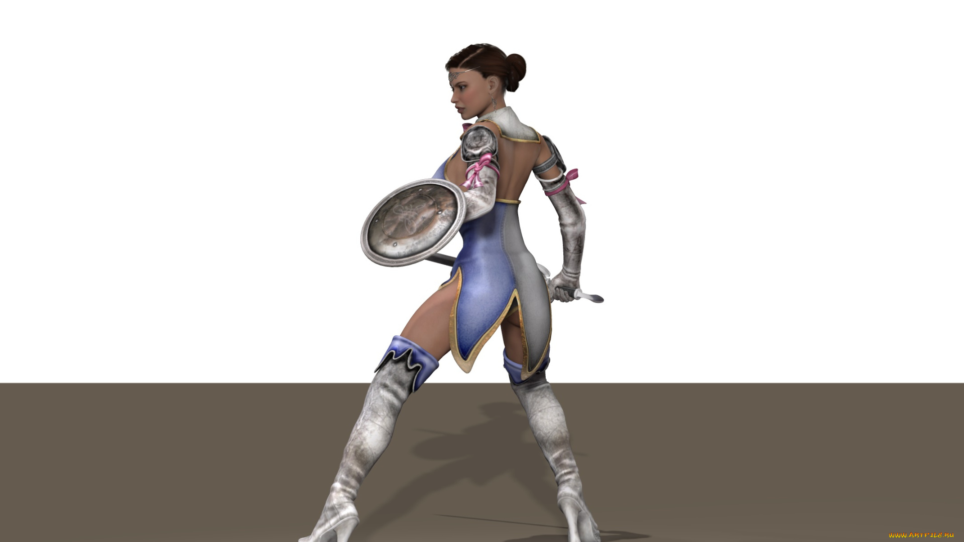 3д, графика, амазонки, , amazon, амазонка, щит, меч, взгляд, девушка, воительница, фон